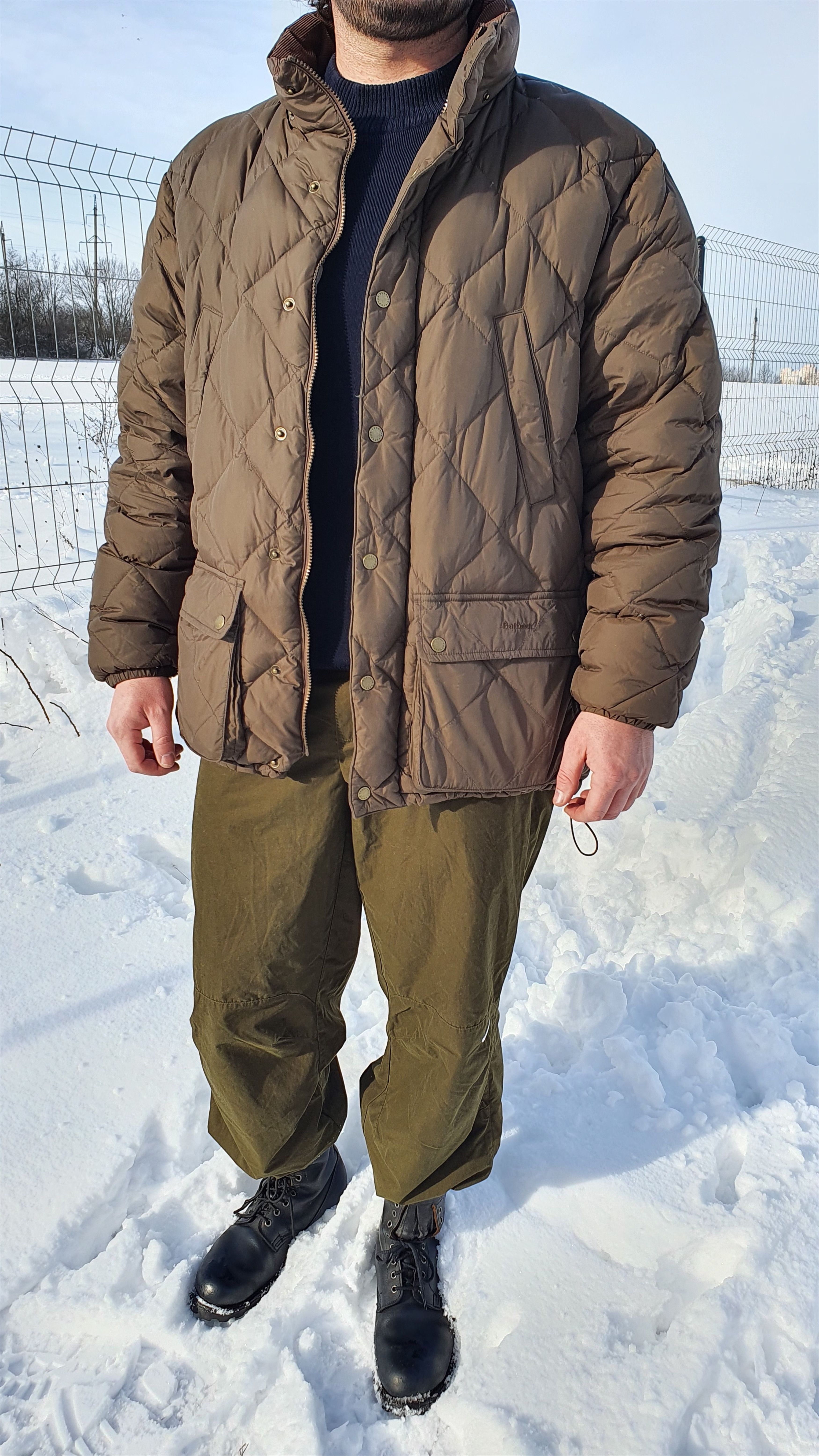 Barbour × Vintage Rare Barbour Down Quilted Jacket Arctic Size US L / EU 52-54 / 3 - 3 Thumbnail