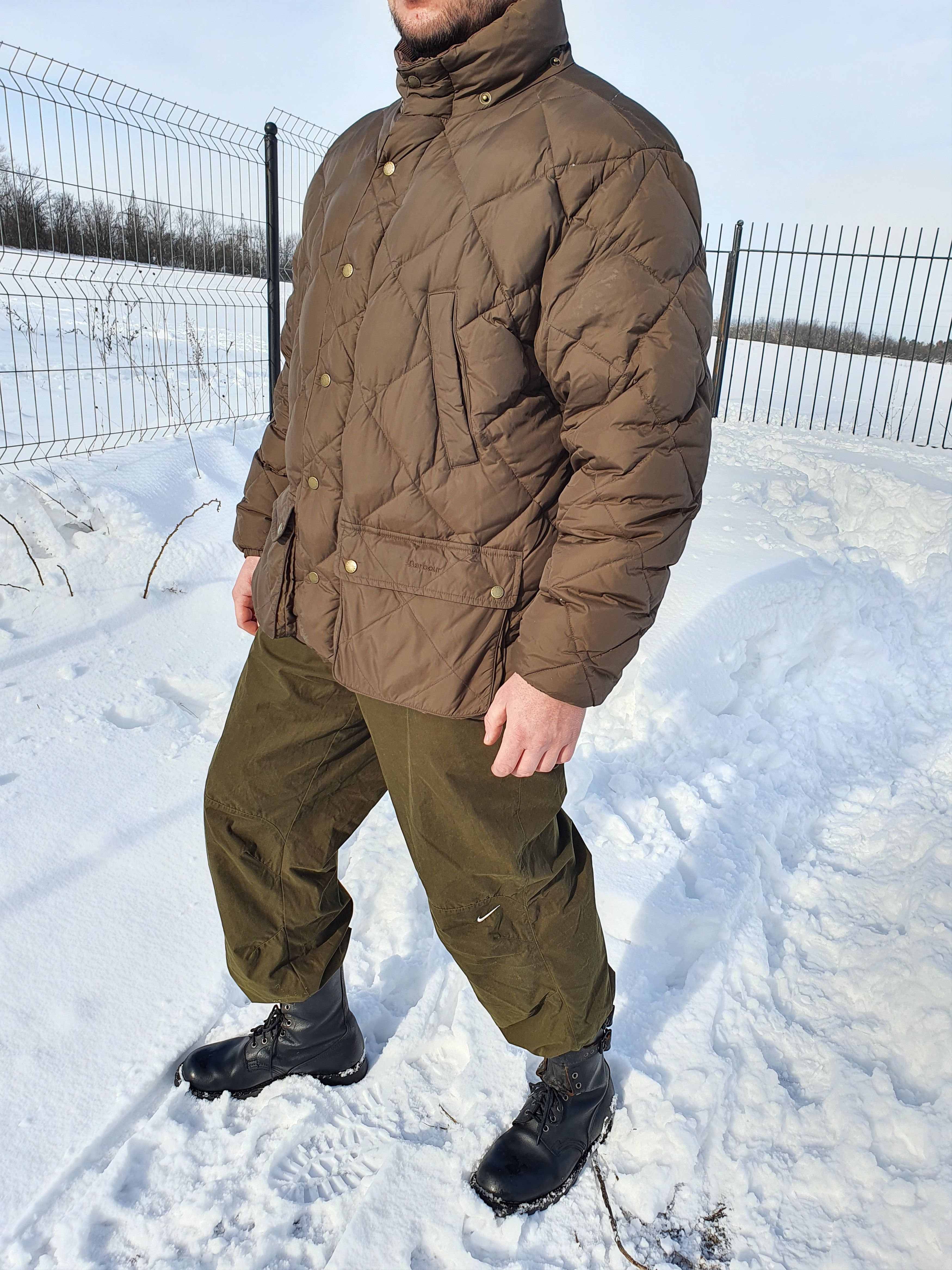 Barbour × Vintage Rare Barbour Down Quilted Jacket Arctic Size US L / EU 52-54 / 3 - 2 Thumbnail