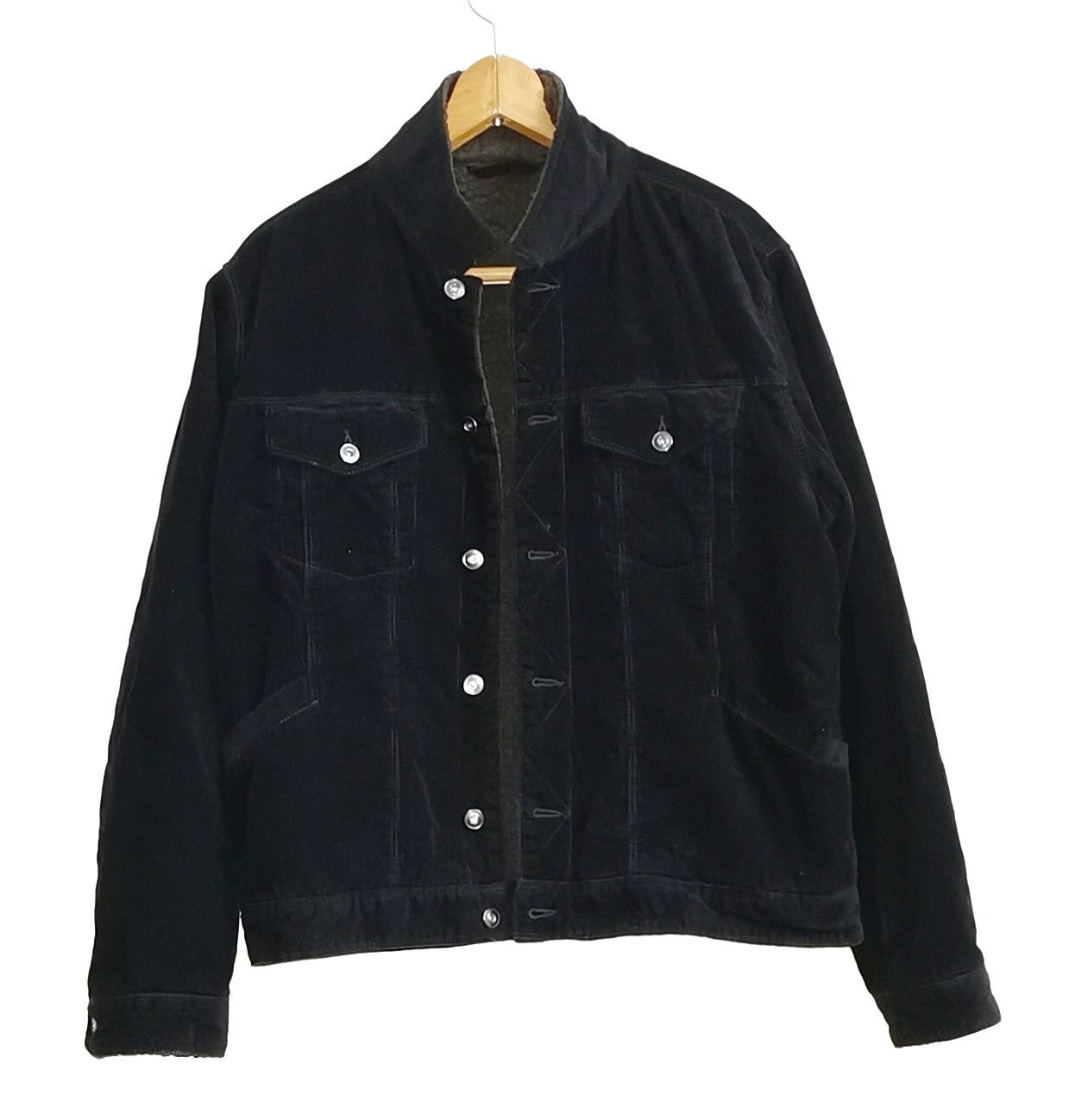 Japanese Brand Courduroy Sherpa Denim Trucker Jacket Size US M / EU 48-50 / 2 - 3 Thumbnail