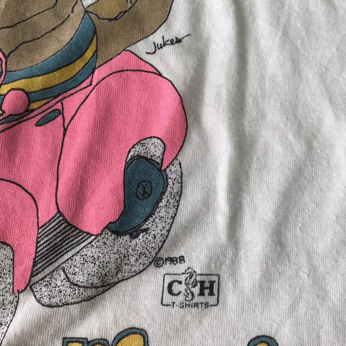 Vintage Vtg 1988 CH California Hawaii Surf Club Jukes Tshirts Size US S / EU 44-46 / 1 - 7 Thumbnail