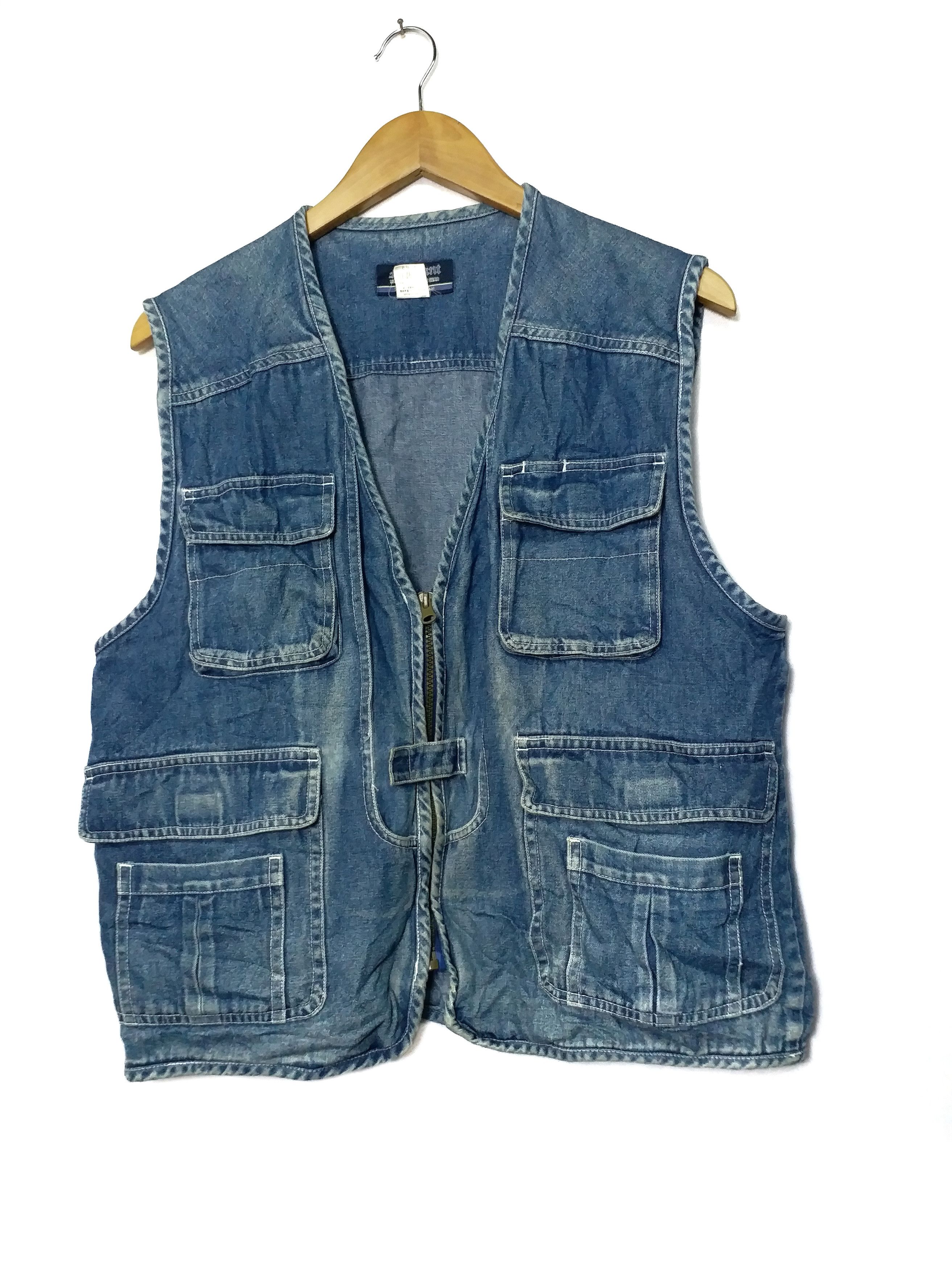 Other ✅QUICK SALE🔥 Denim Vest Distressed Multipockets Size L Size US L / EU 52-54 / 3 - 1 Thumbnail