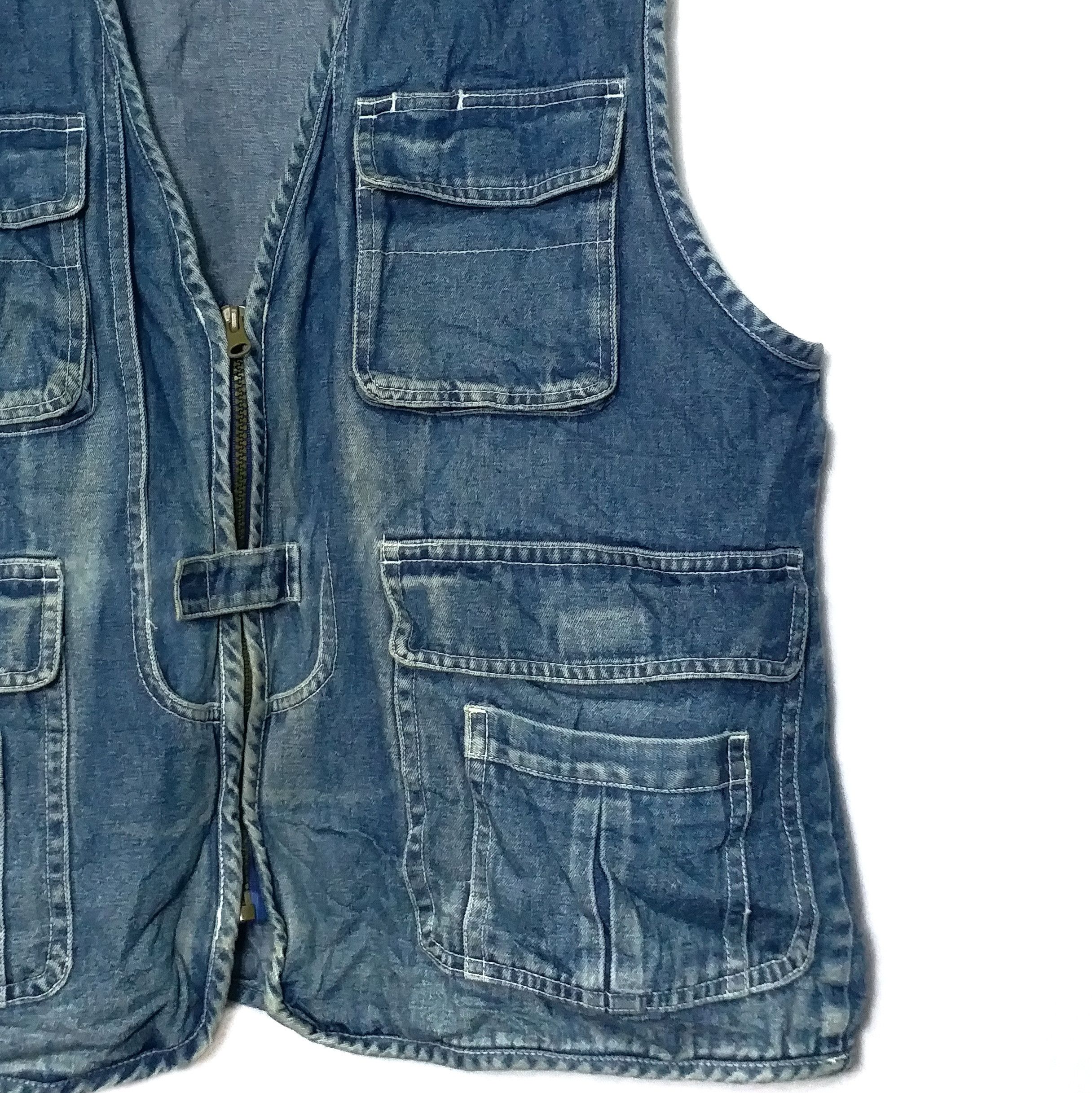 Other ✅QUICK SALE🔥 Denim Vest Distressed Multipockets Size L Size US L / EU 52-54 / 3 - 2 Thumbnail