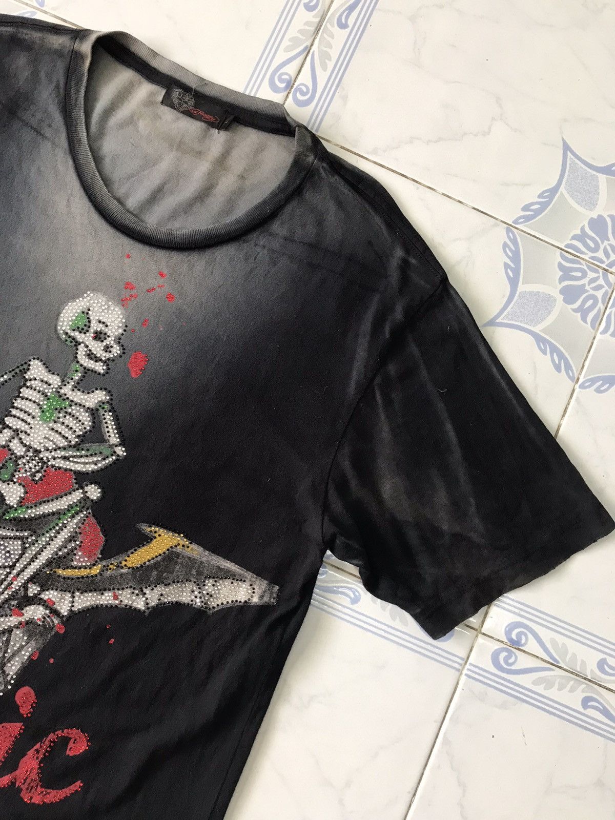Christian Audigier Faded Ed Hardy Classic Tshirt Size US L / EU 52-54 / 3 - 5 Thumbnail