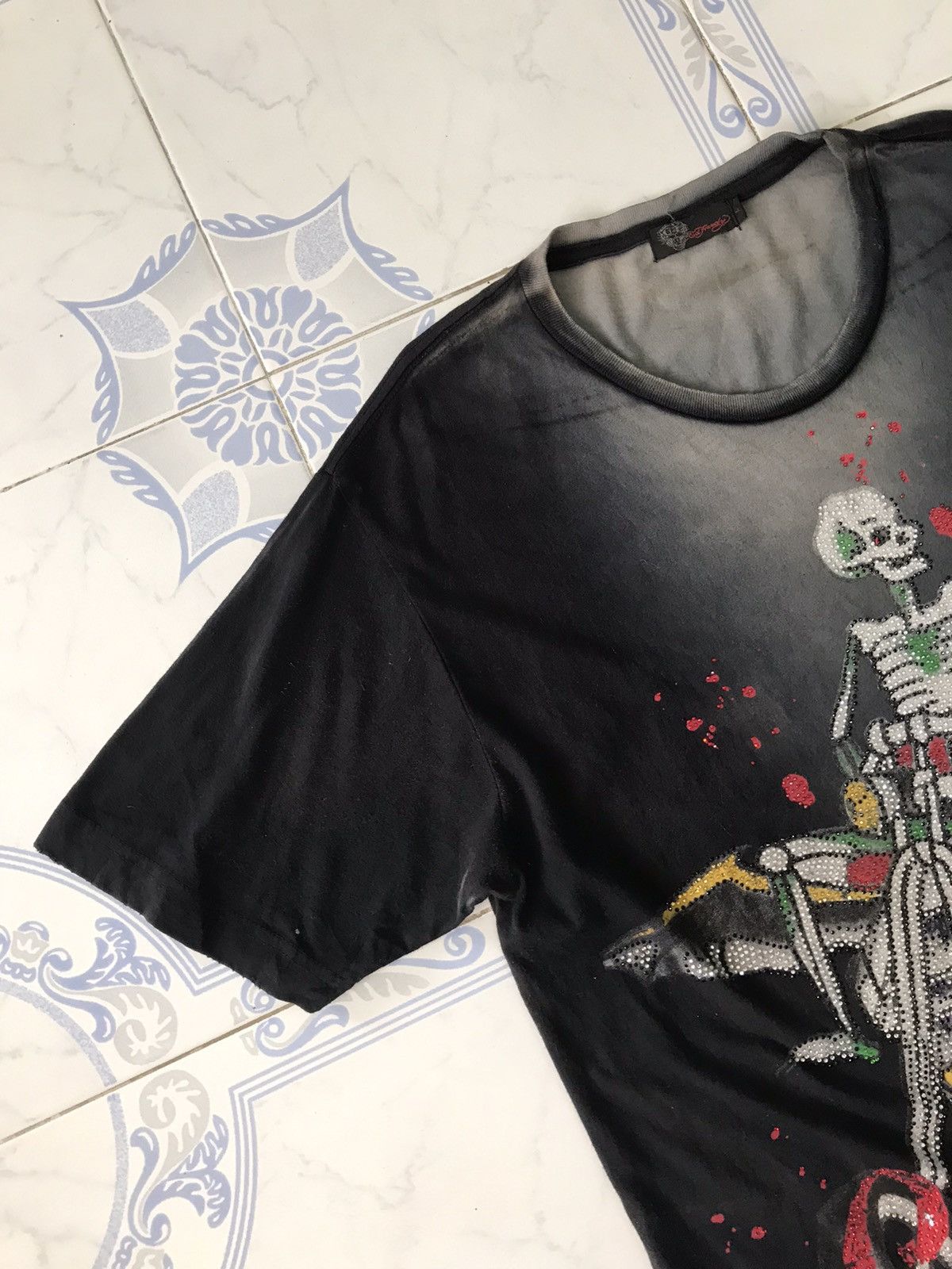 Christian Audigier Faded Ed Hardy Classic Tshirt Size US L / EU 52-54 / 3 - 6 Thumbnail