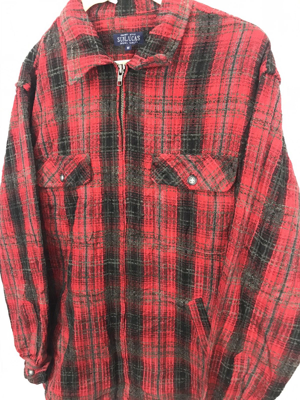 Flannel × Vintage Vintage zipper flannel by San Lucas Size US M / EU 48-50 / 2 - 5 Thumbnail