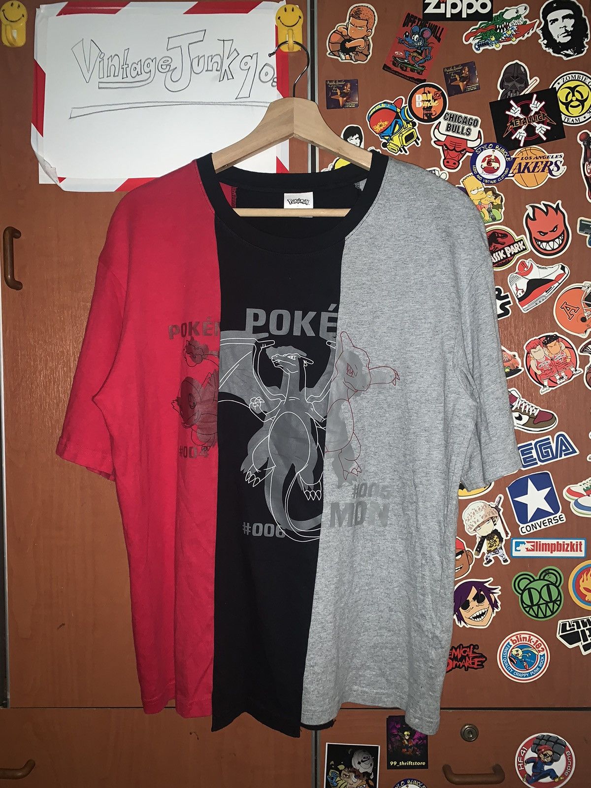Nintendo × Pokemon × Vintage Pokemon T-shirt(Chamander,Chamrmeloen,Charizard) Size US M / EU 48-50 / 2 - 1 Thumbnail