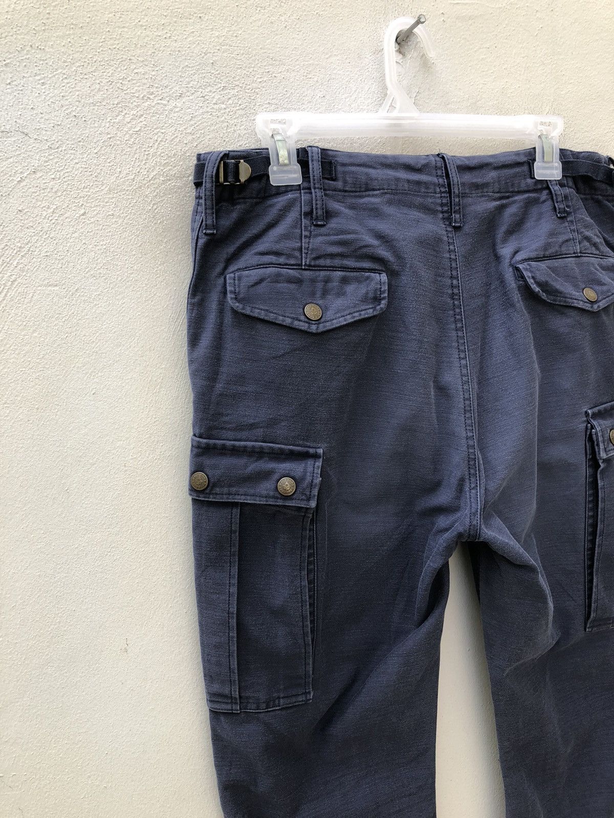 Backbone Backbone Japan Faded Navy Tactical Flare Cargo Trouser Pant Size US 31 - 17 Thumbnail