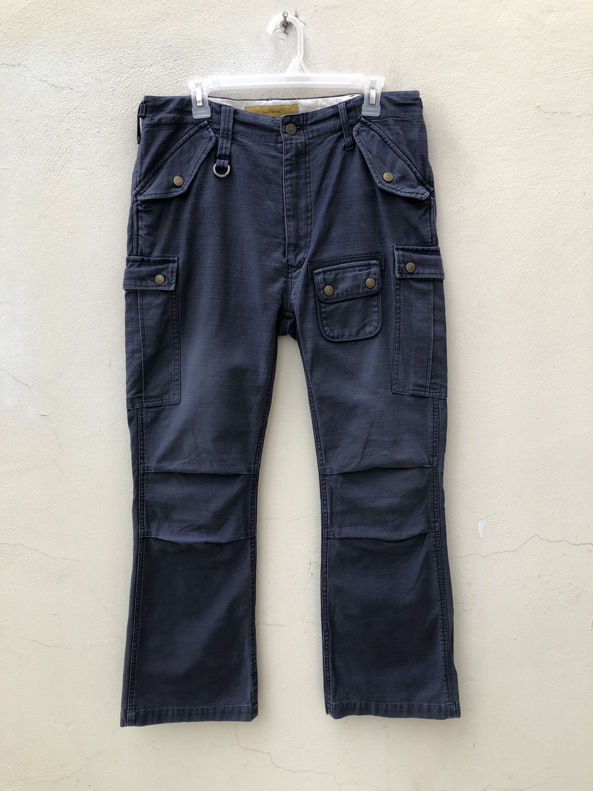 Backbone Backbone Japan Faded Navy Tactical Flare Cargo Trouser Pant Size US 31 - 6 Thumbnail