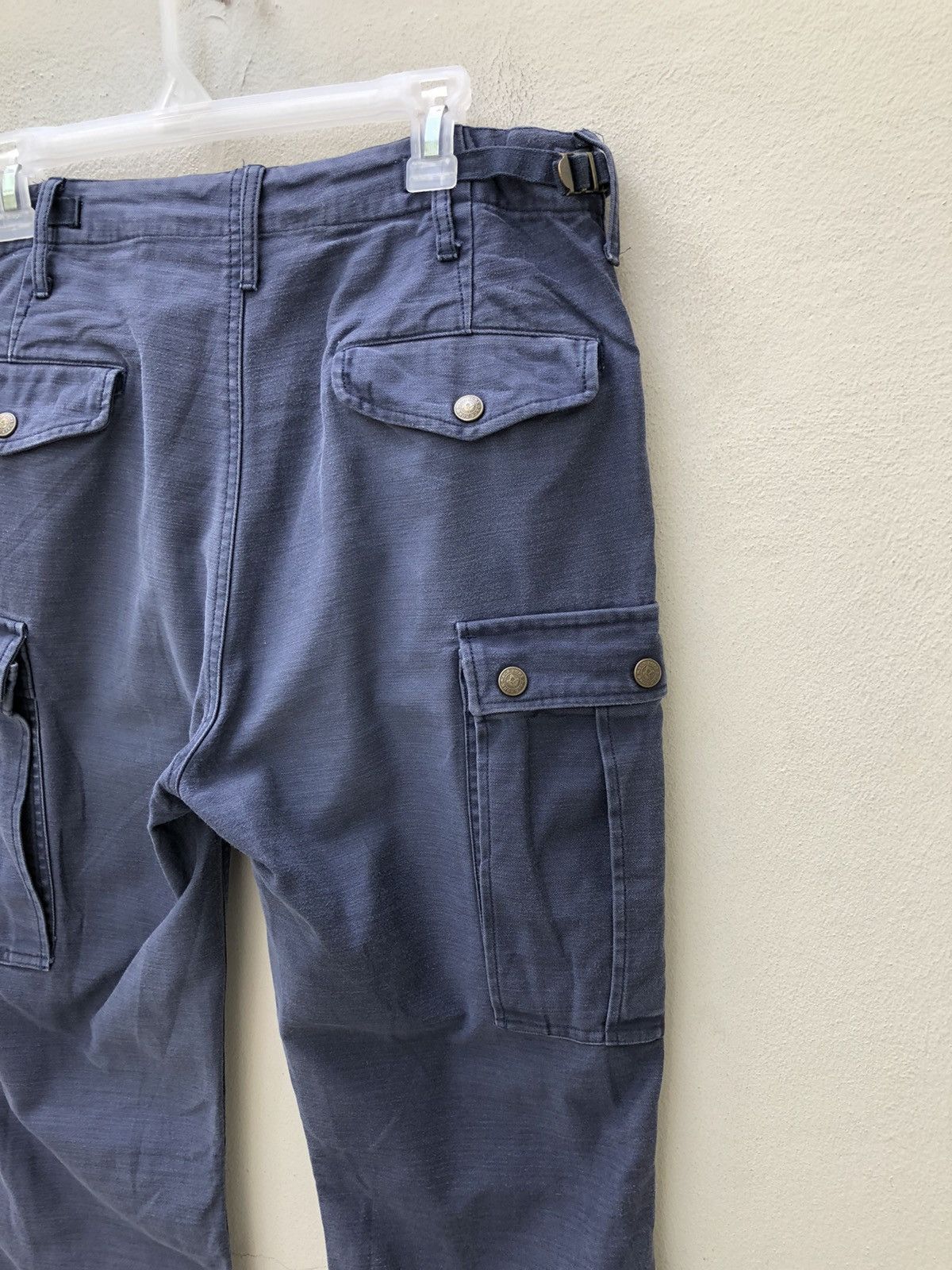 Backbone Backbone Japan Faded Navy Tactical Flare Cargo Trouser Pant Size US 31 - 19 Thumbnail