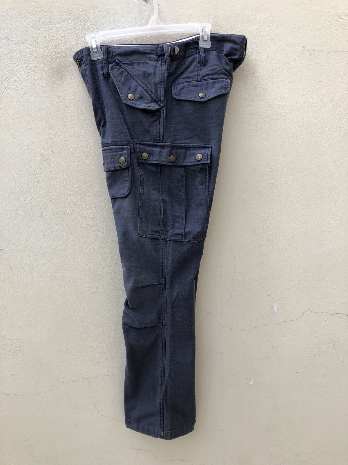 Backbone Backbone Japan Faded Navy Tactical Flare Cargo Trouser Pant Size US 31 - 21 Thumbnail