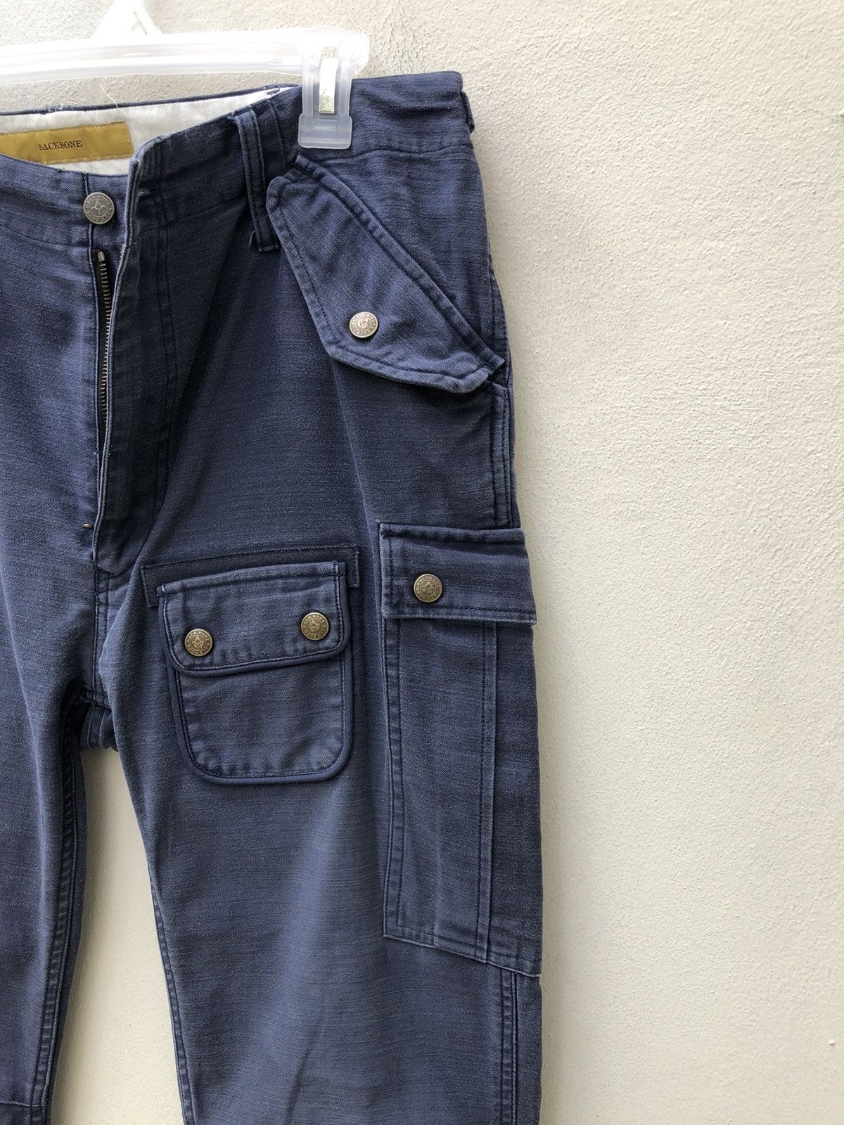 Backbone Backbone Japan Faded Navy Tactical Flare Cargo Trouser Pant Size US 31 - 12 Thumbnail