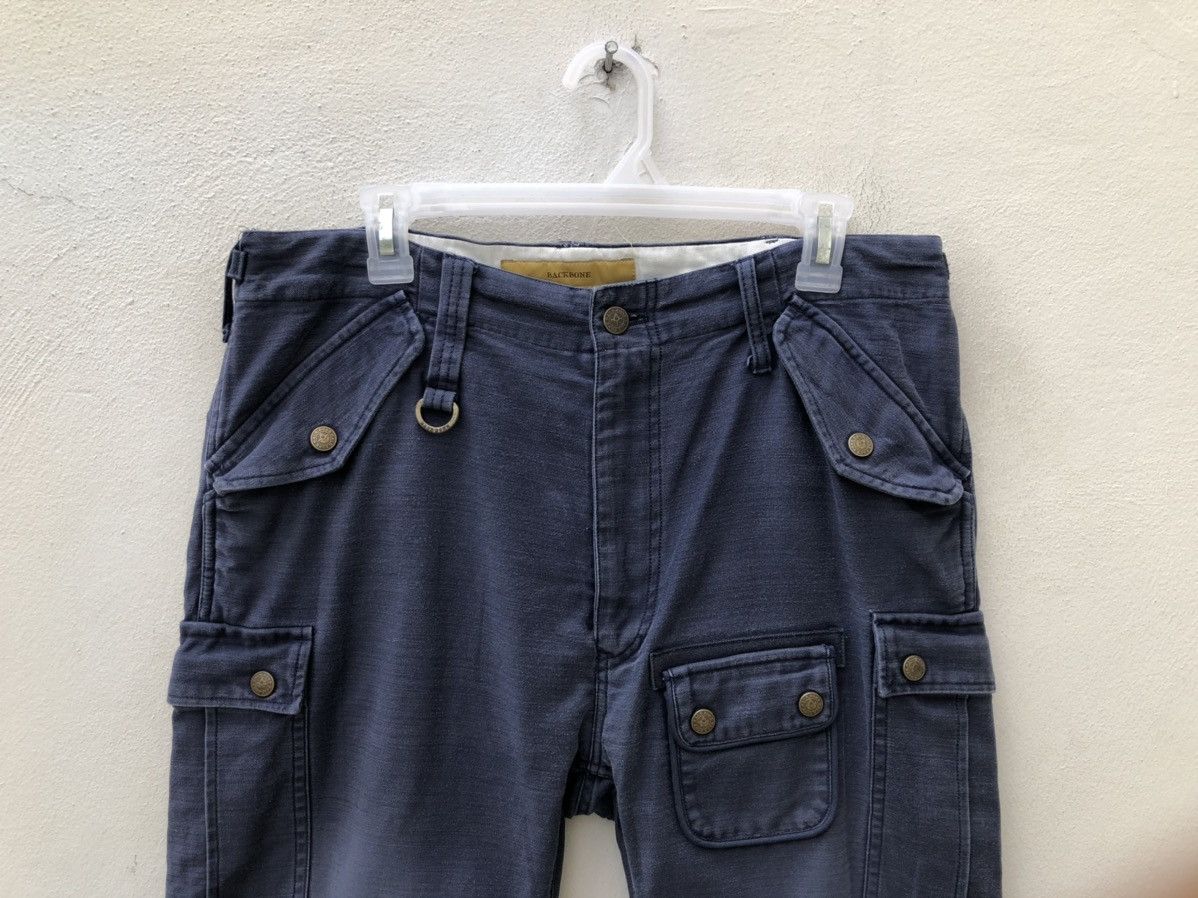 Backbone Backbone Japan Faded Navy Tactical Flare Cargo Trouser Pant Size US 31 - 7 Thumbnail