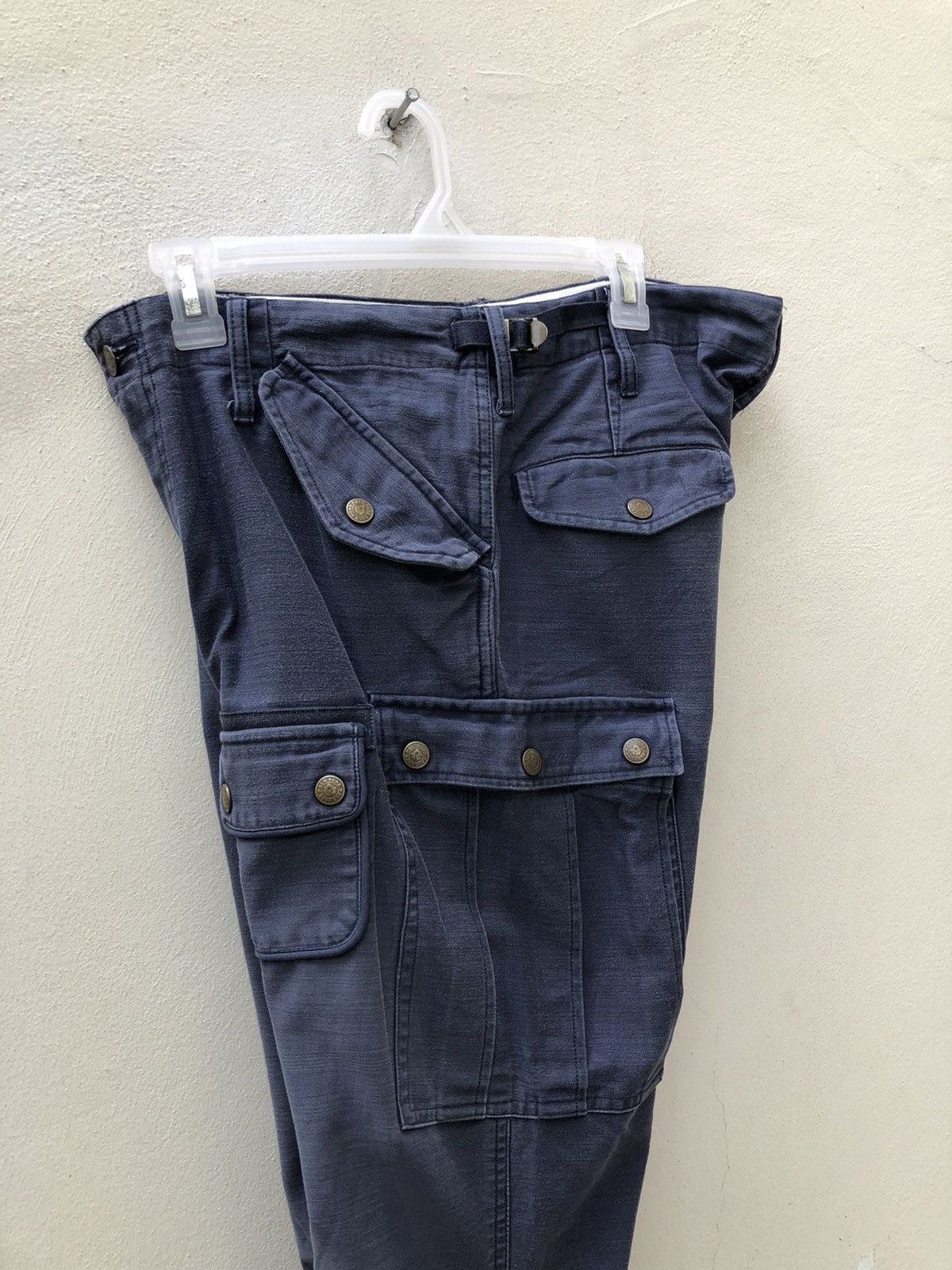 Backbone Backbone Japan Faded Navy Tactical Flare Cargo Trouser Pant Size US 31 - 22 Thumbnail