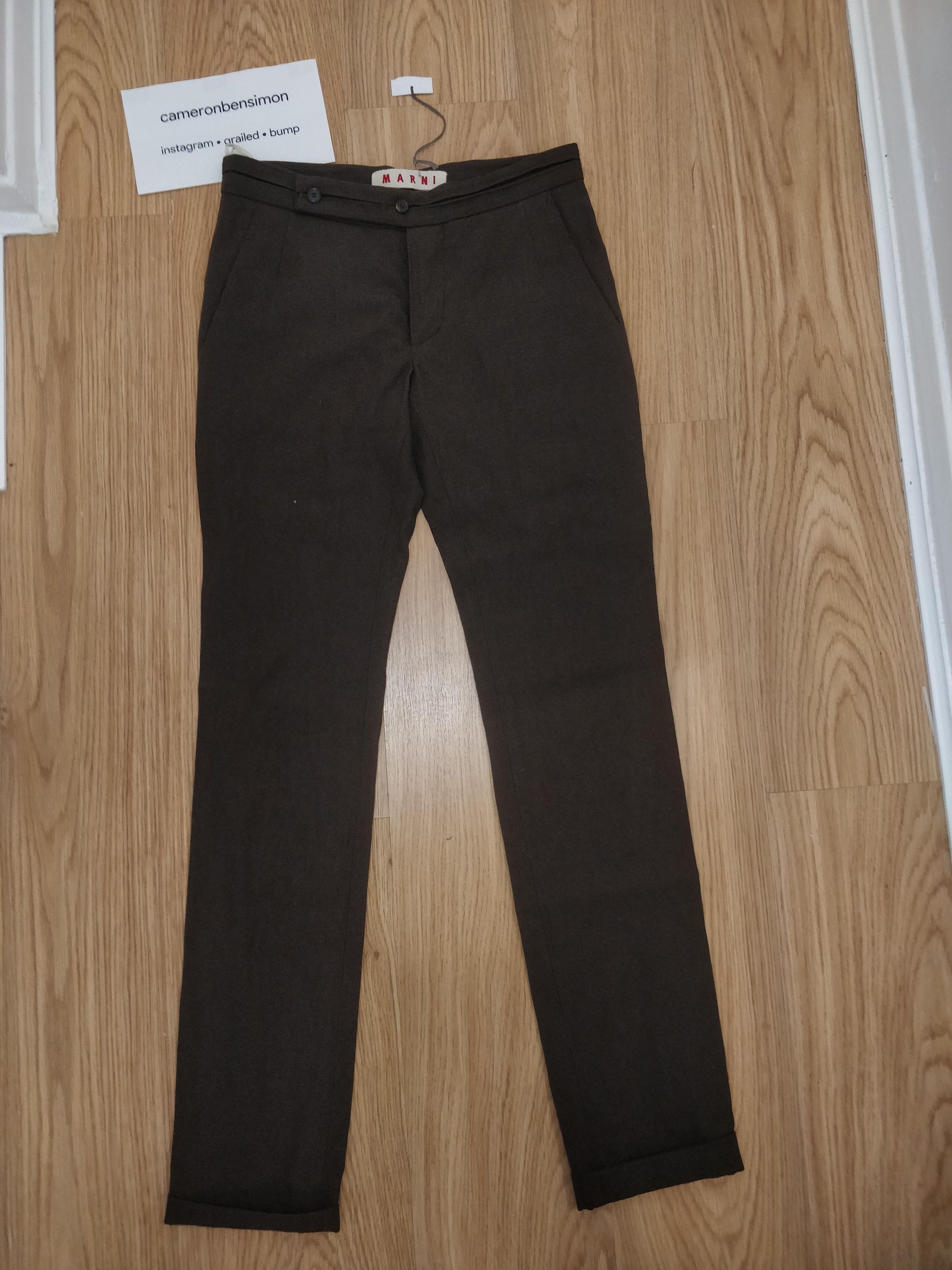 Marni ⚡️QUICK SALE⚡️ Marni Brown Cuffed Pants Trousers Size 29" - 2 Thumbnail