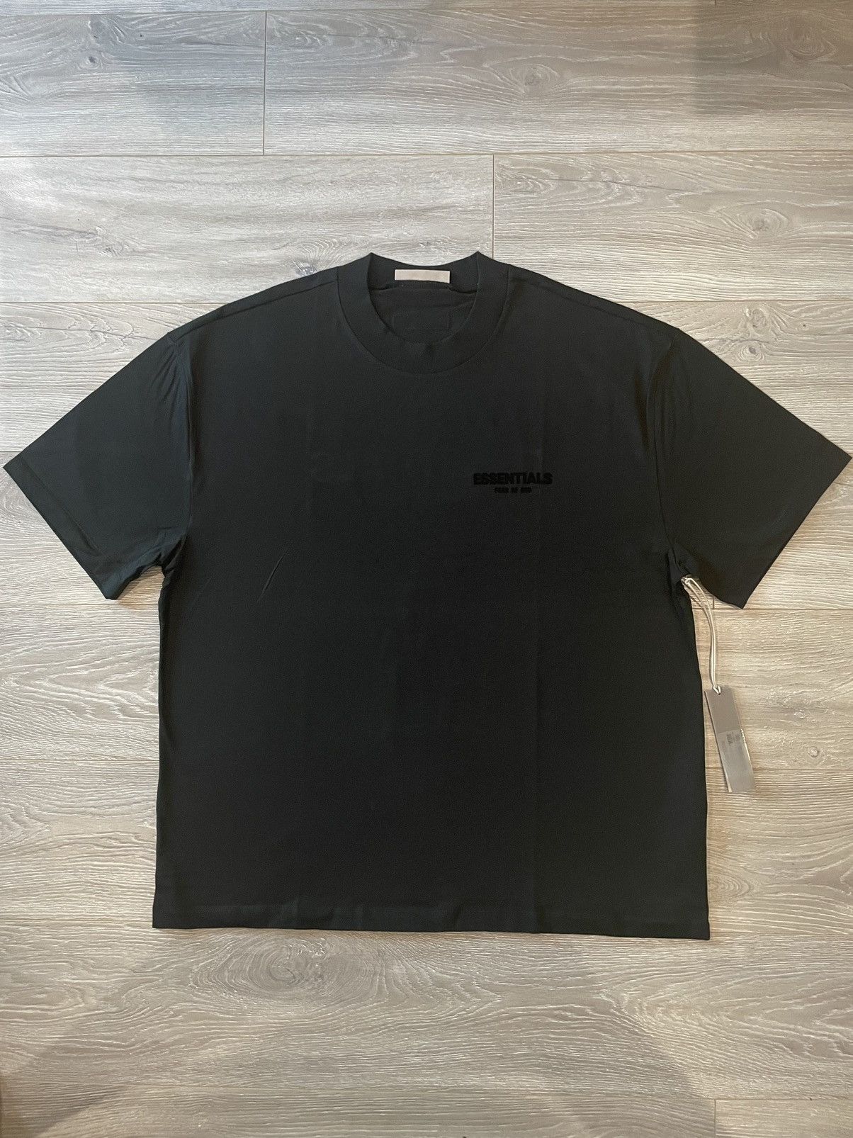 image of Fear Of God Essentials Black T-Shirt, Men's (Size 2XL)