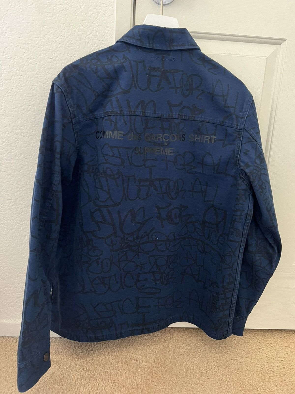 Supreme CDG Printed Canvas Chore Coat