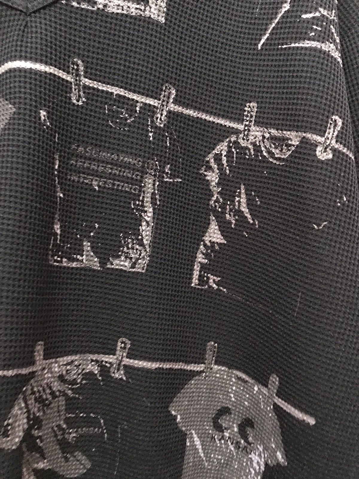 Japanese Brand × Kansai Yamamoto Vintage CC Kansai Yamamoto Hanging Shirt Waffle tshirt Size US XL / EU 56 / 4 - 6 Thumbnail