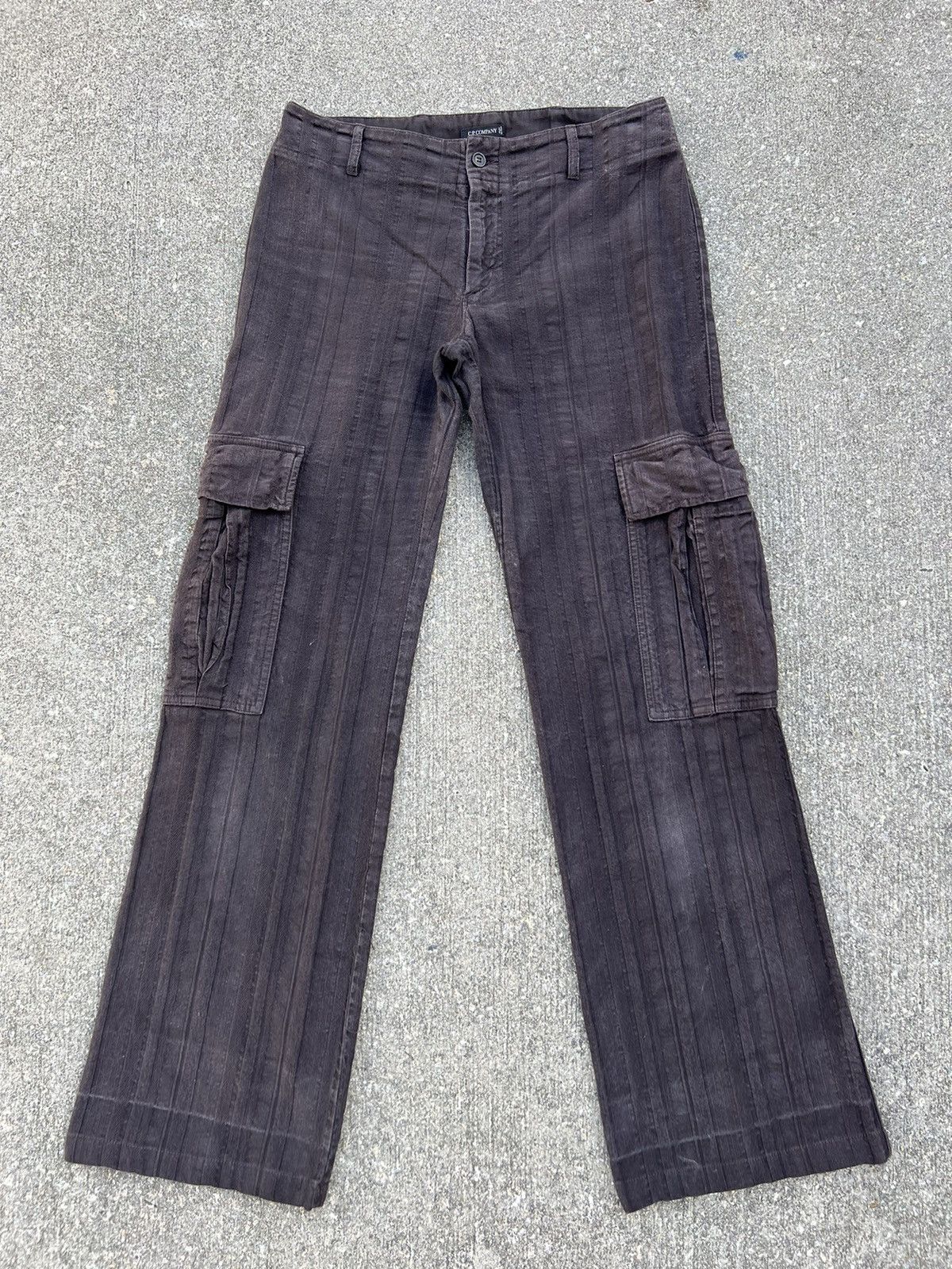 C.P. Company × Vintage Vintage C.P. Company Striped Cargo Trouser Flare Pant Size US 29 - 1 Thumbnail