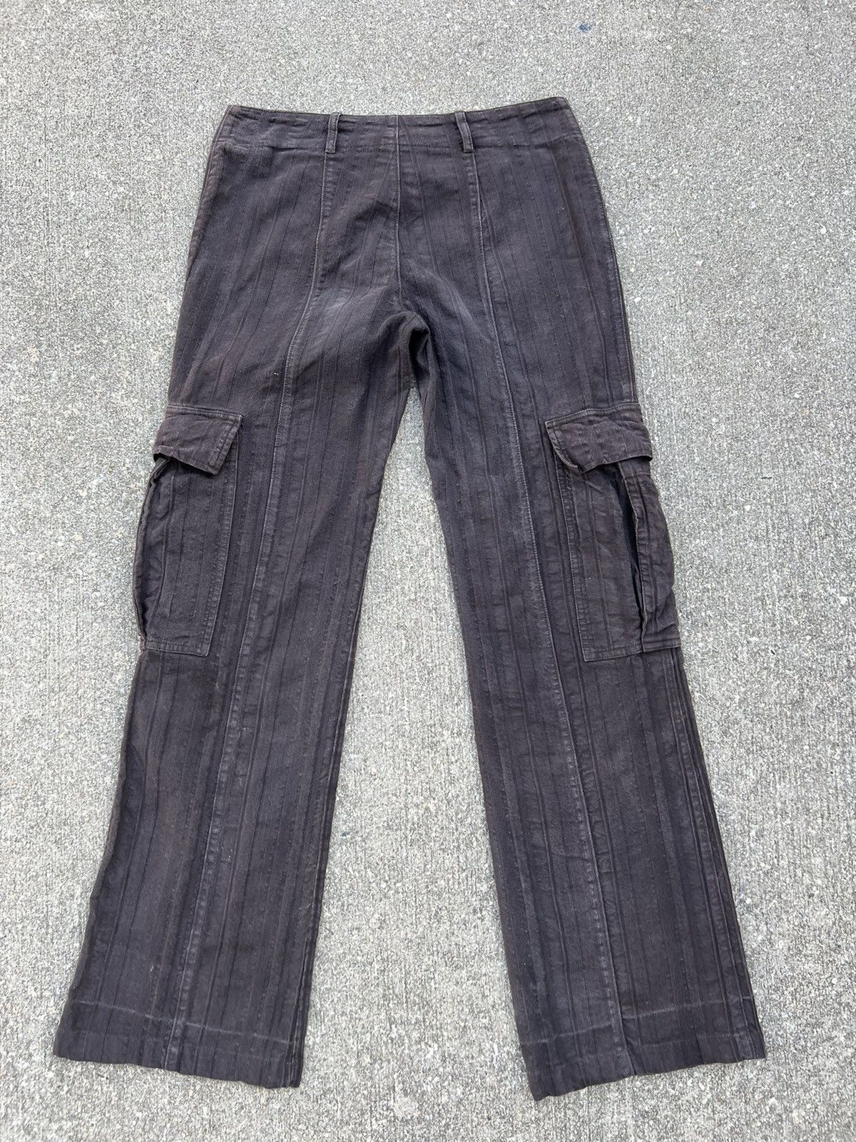 C.P. Company × Vintage Vintage C.P. Company Striped Cargo Trouser Flare Pant Size US 29 - 5 Thumbnail