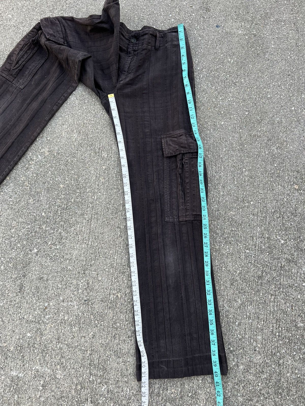 C.P. Company × Vintage Vintage C.P. Company Striped Cargo Trouser Flare Pant Size US 29 - 4 Thumbnail