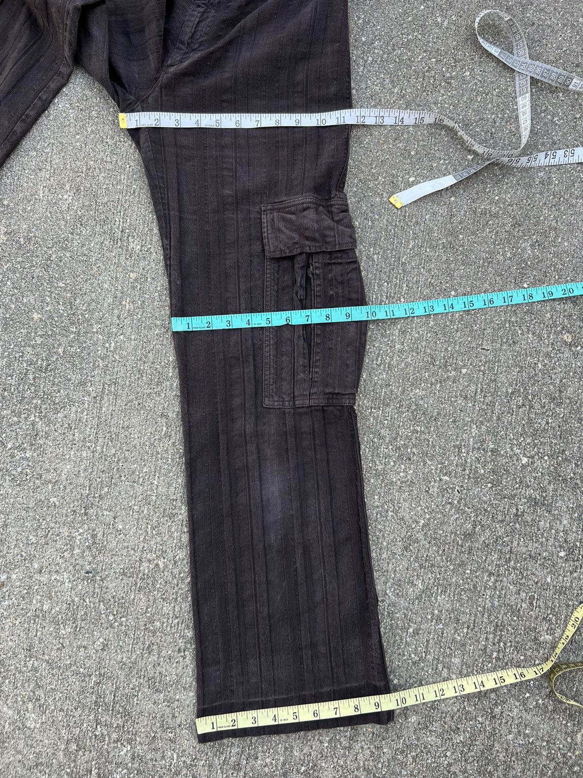 C.P. Company × Vintage Vintage C.P. Company Striped Cargo Trouser Flare Pant Size US 29 - 3 Thumbnail