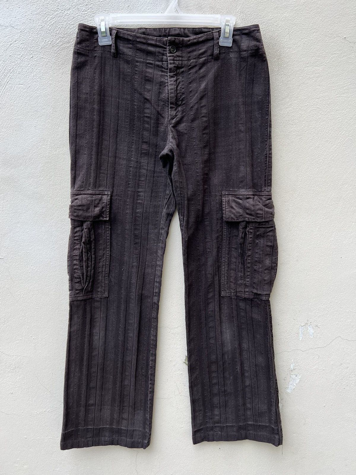 C.P. Company × Vintage Vintage C.P. Company Striped Cargo Trouser Flare Pant Size US 29 - 6 Thumbnail