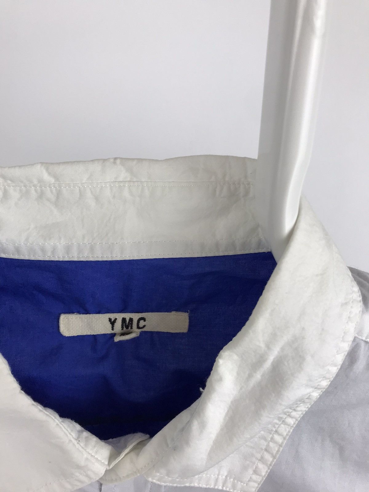 Vintage YMC You Must Create Short Sleeve Shirt White Blue Size US M / EU 48-50 / 2 - 3 Thumbnail