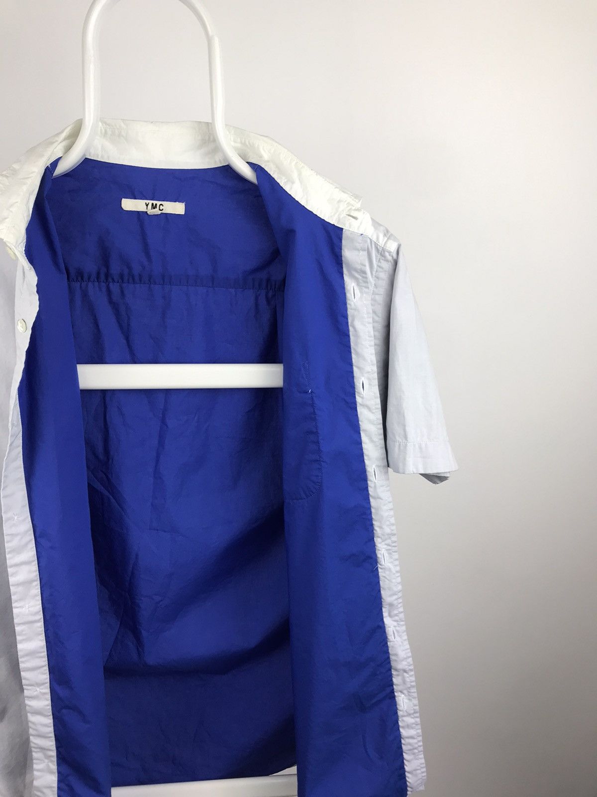 Vintage YMC You Must Create Short Sleeve Shirt White Blue Size US M / EU 48-50 / 2 - 5 Thumbnail