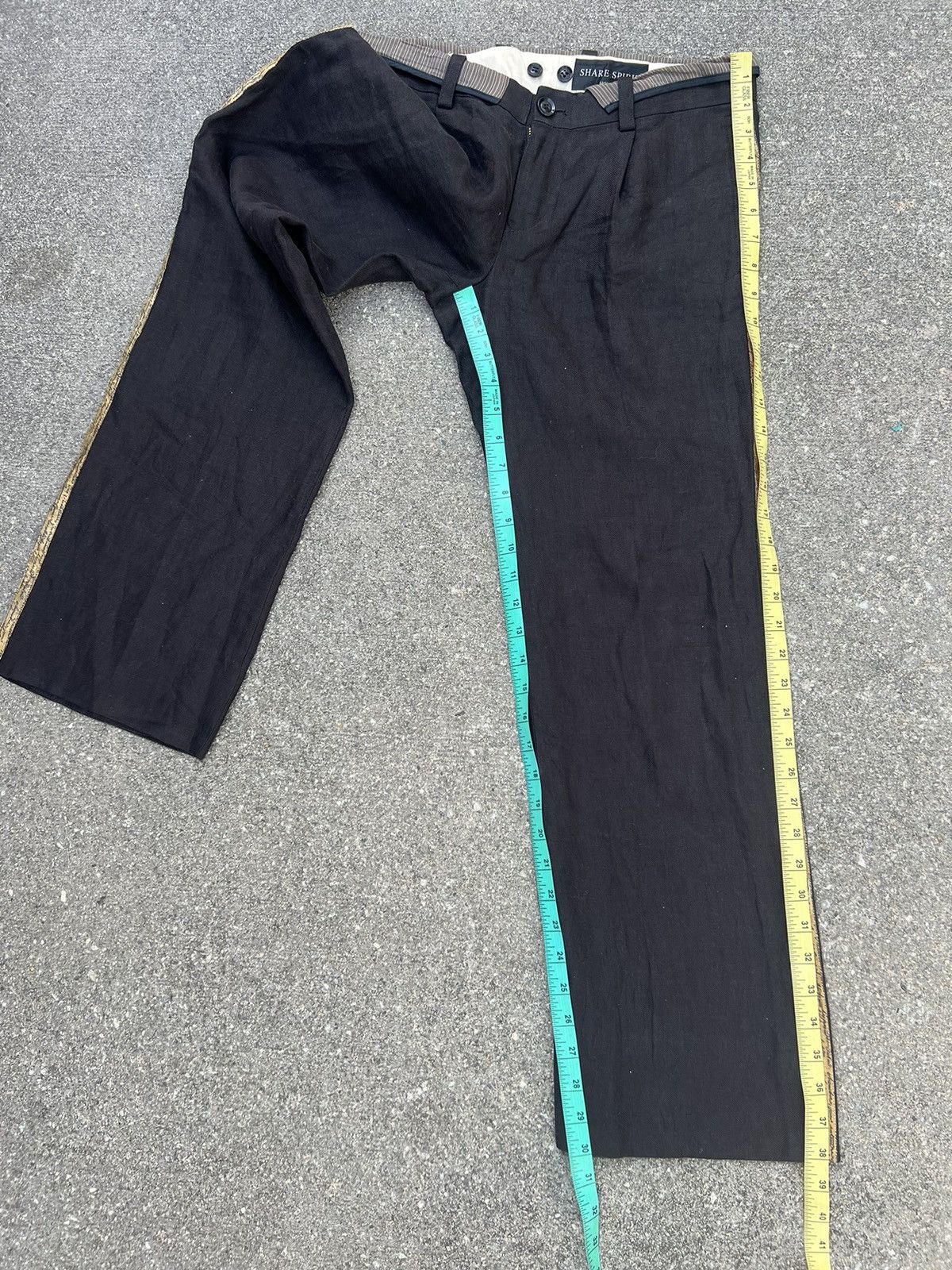 Share Spirit Homme Share Spirit Homme Japan Side Striped Ramie Trouser Pant Size US 29 - 4 Thumbnail