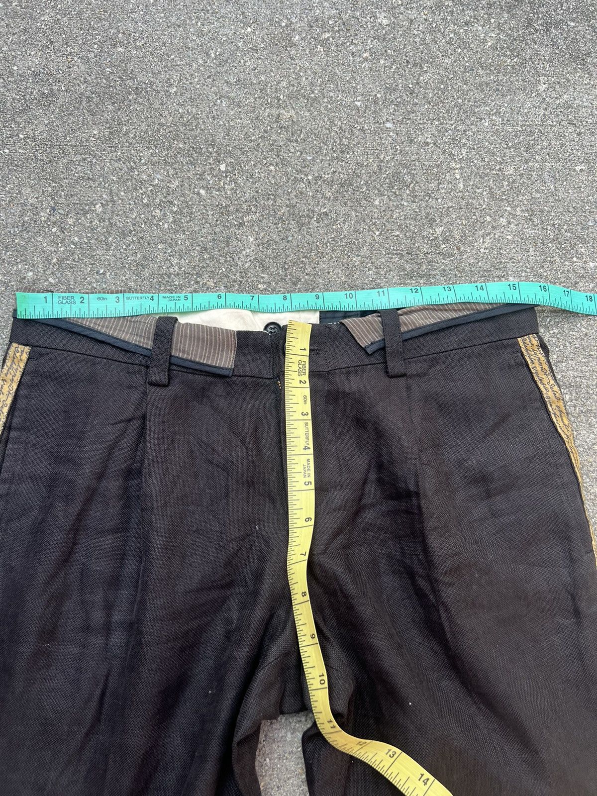 Share Spirit Homme Share Spirit Homme Japan Side Striped Ramie Trouser Pant Size US 29 - 2 Thumbnail