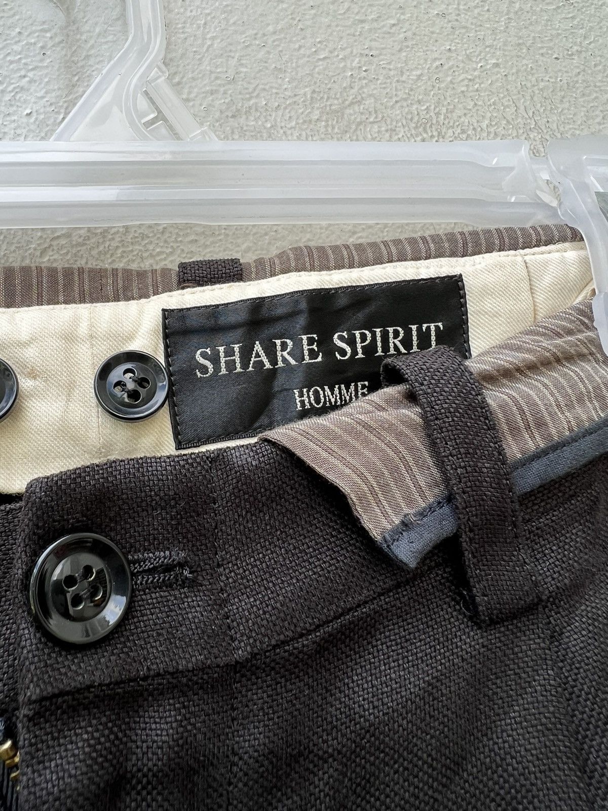 Share Spirit Homme Share Spirit Homme Japan Side Striped Ramie Trouser Pant Size US 29 - 9 Thumbnail