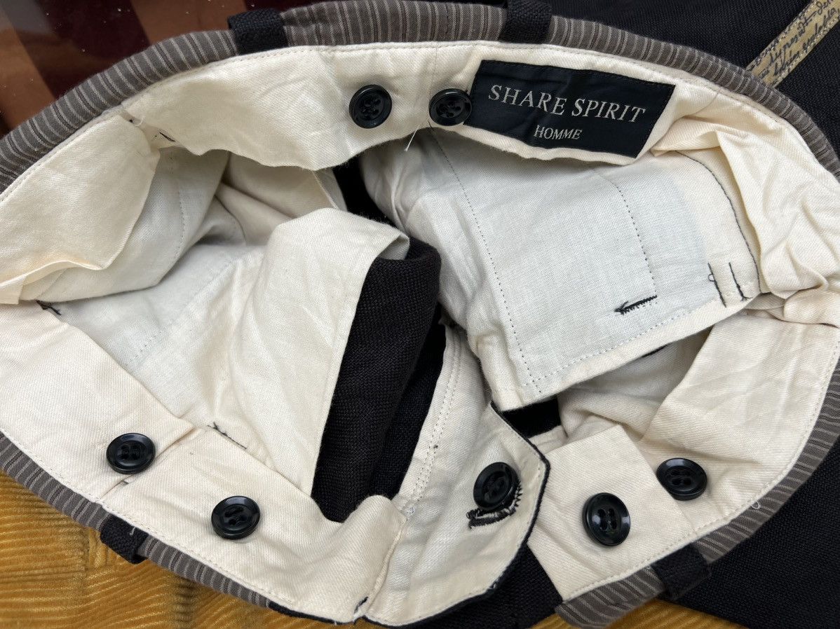 Share Spirit Homme Share Spirit Homme Japan Side Striped Ramie Trouser Pant Size US 29 - 22 Thumbnail