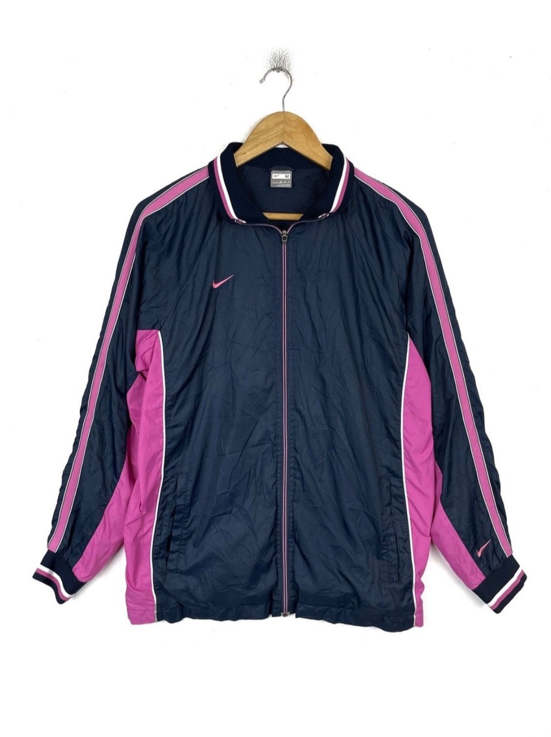 Nike Vtg Nike Y2K Mini Swoosh Side Tape Blokecore Style Jacket Size US M / EU 48-50 / 2 - 1 Thumbnail