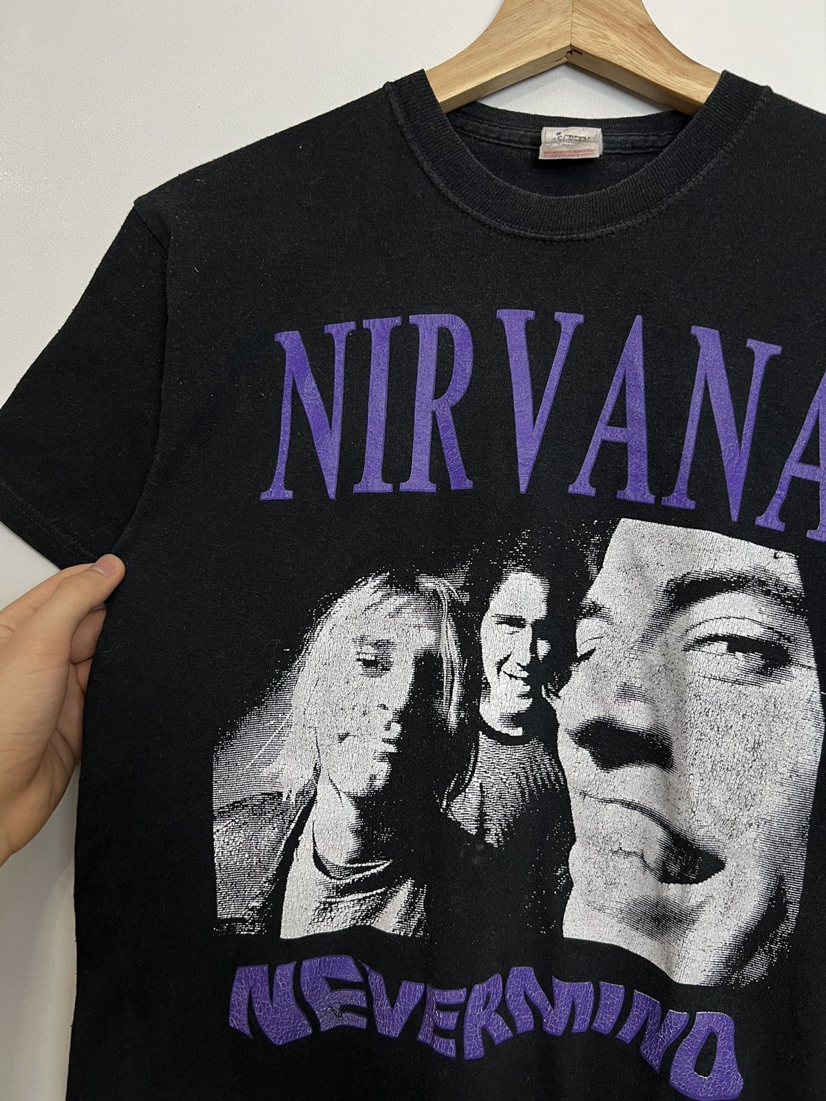 Vintage 90's Nirvana Nevermind Kurt Cobain Grunge Vintage T Shirt Size US S / EU 44-46 / 1 - 4 Preview