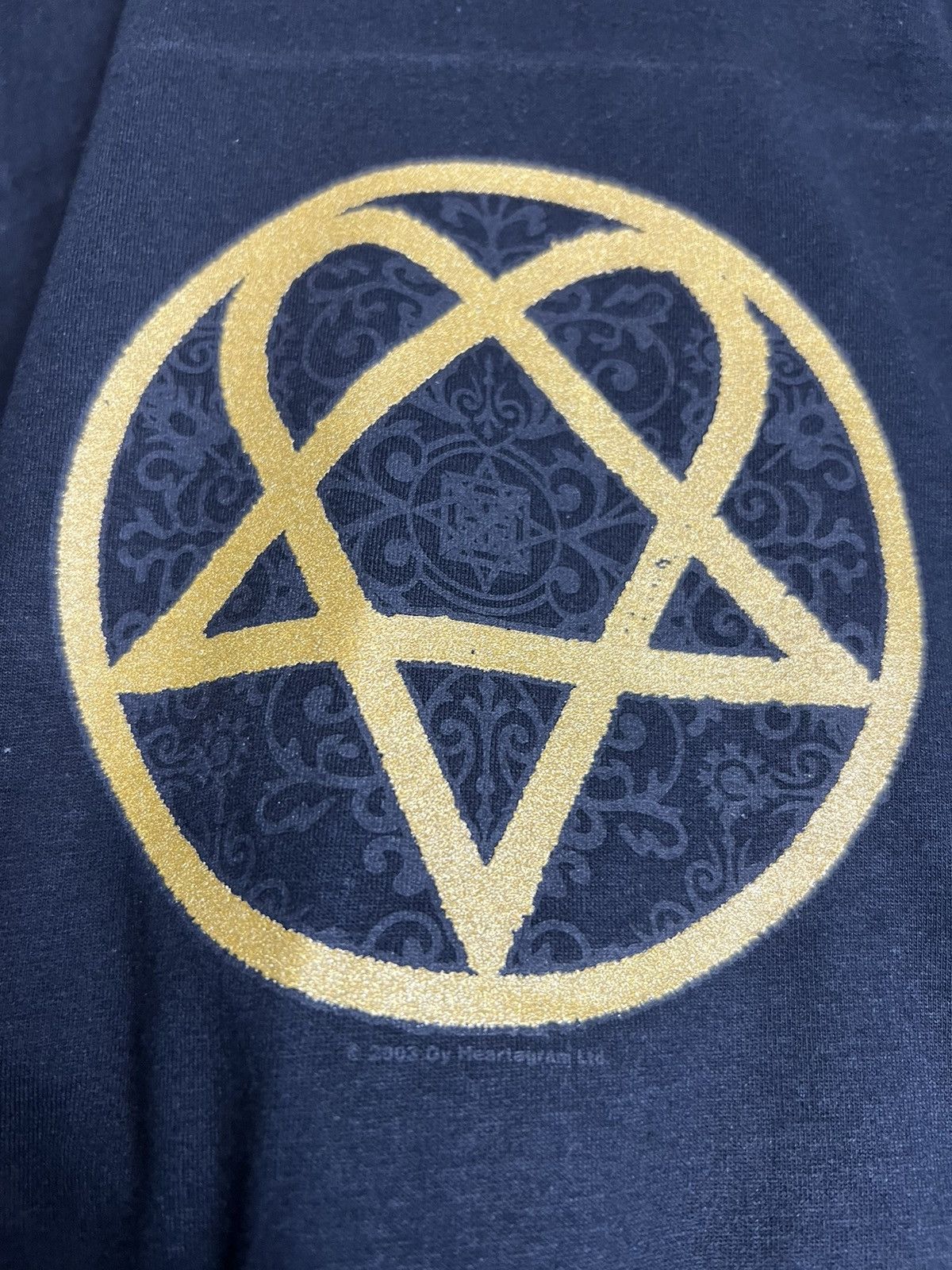 Band Tees Vintage Y2K 2000s HIM Heartagram Logo Shirt Bam Band Metal Size US L / EU 52-54 / 3 - 5 Thumbnail