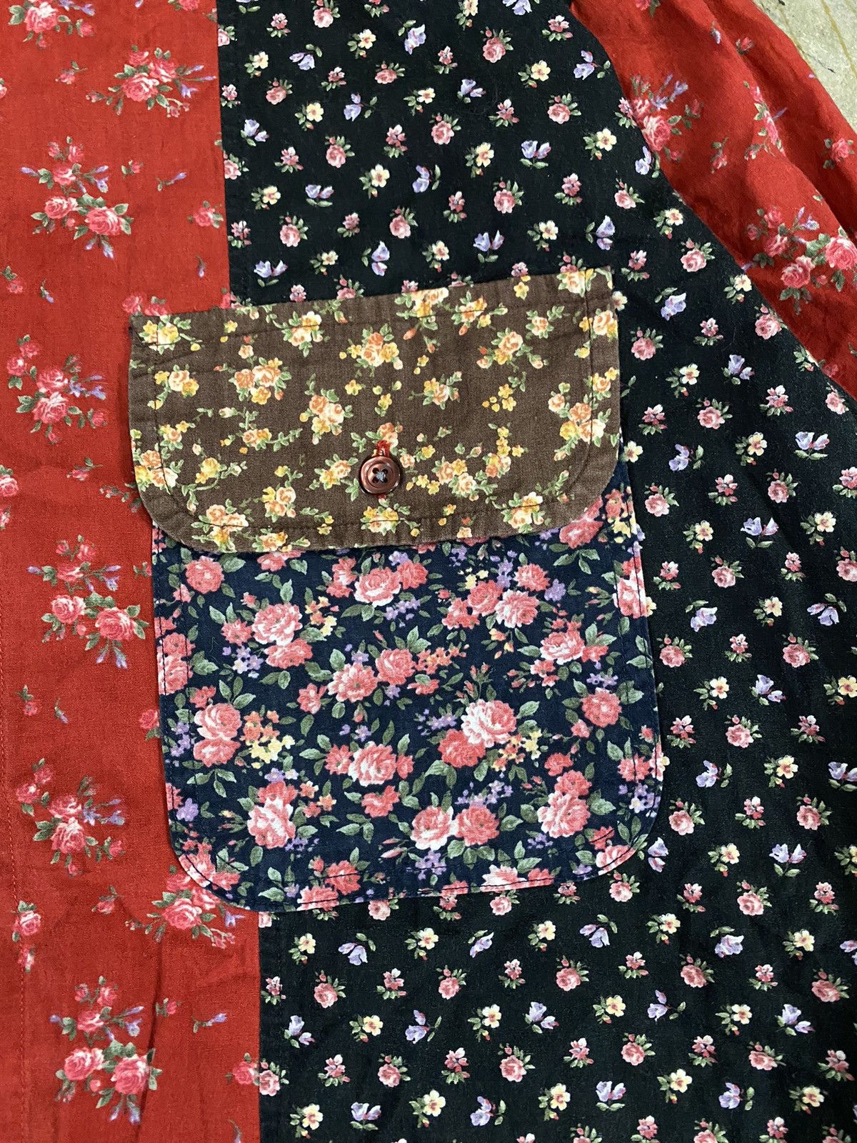Flannel × Japanese Brand × Yasuyuki Ishii Vtg Allen & Hanson Patchwork floral Size US L / EU 52-54 / 3 - 5 Thumbnail