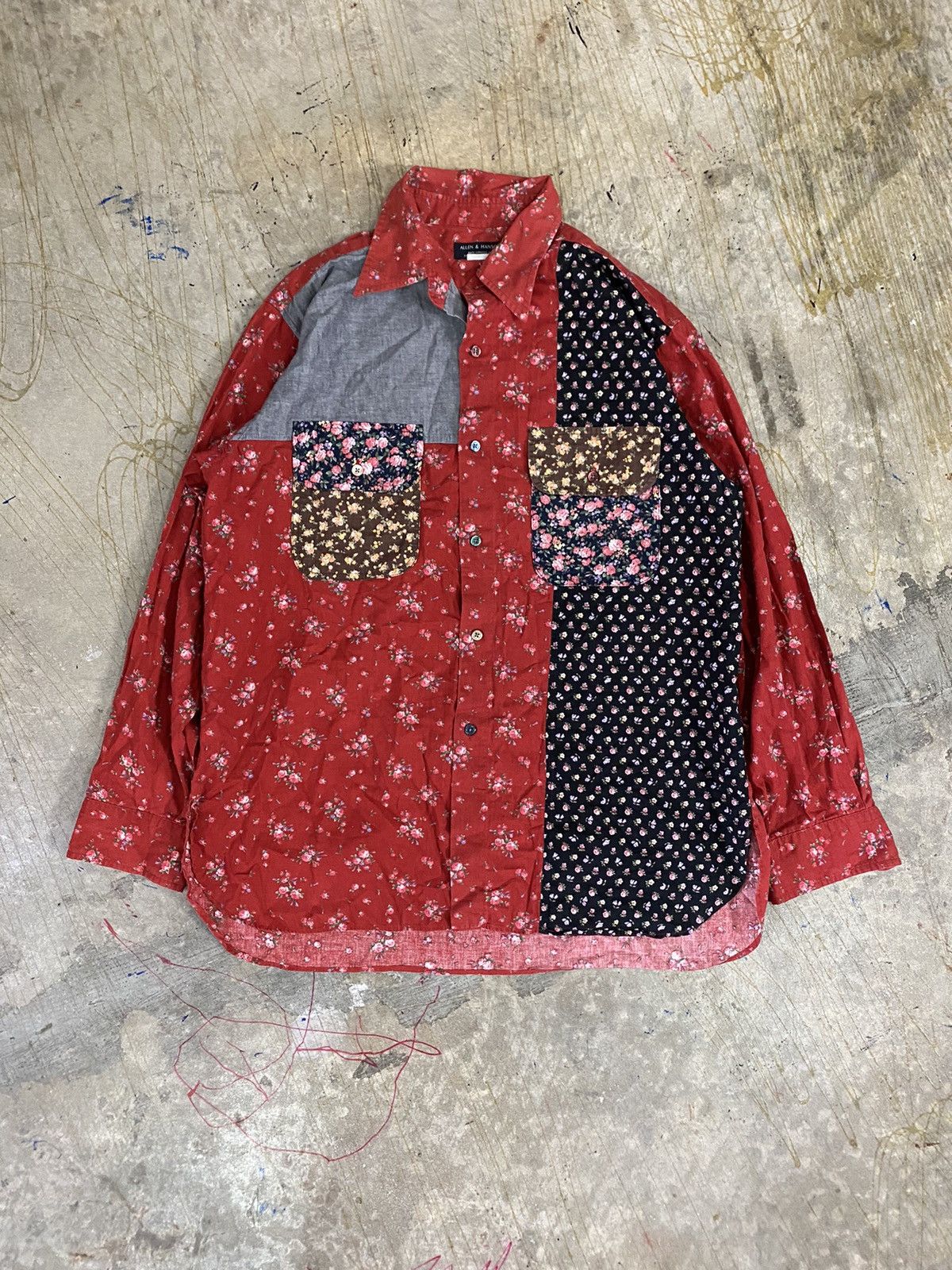 Flannel × Japanese Brand × Yasuyuki Ishii Vtg Allen & Hanson Patchwork floral Size US L / EU 52-54 / 3 - 2 Thumbnail