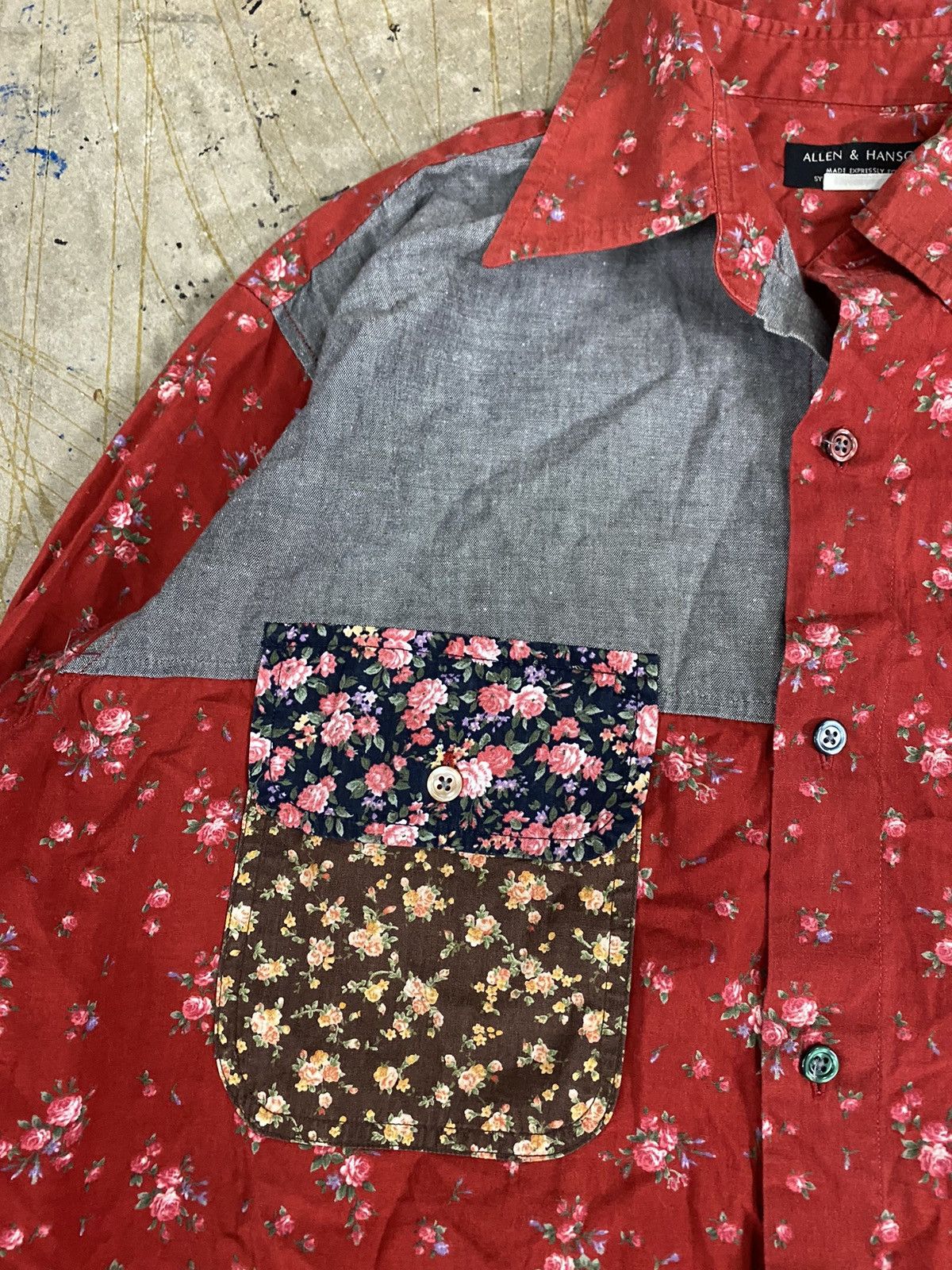 Flannel × Japanese Brand × Yasuyuki Ishii Vtg Allen & Hanson Patchwork floral Size US L / EU 52-54 / 3 - 6 Thumbnail