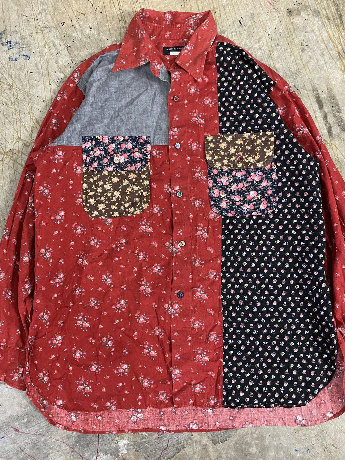 Flannel × Japanese Brand × Yasuyuki Ishii Vtg Allen & Hanson Patchwork floral Size US L / EU 52-54 / 3 - 3 Thumbnail