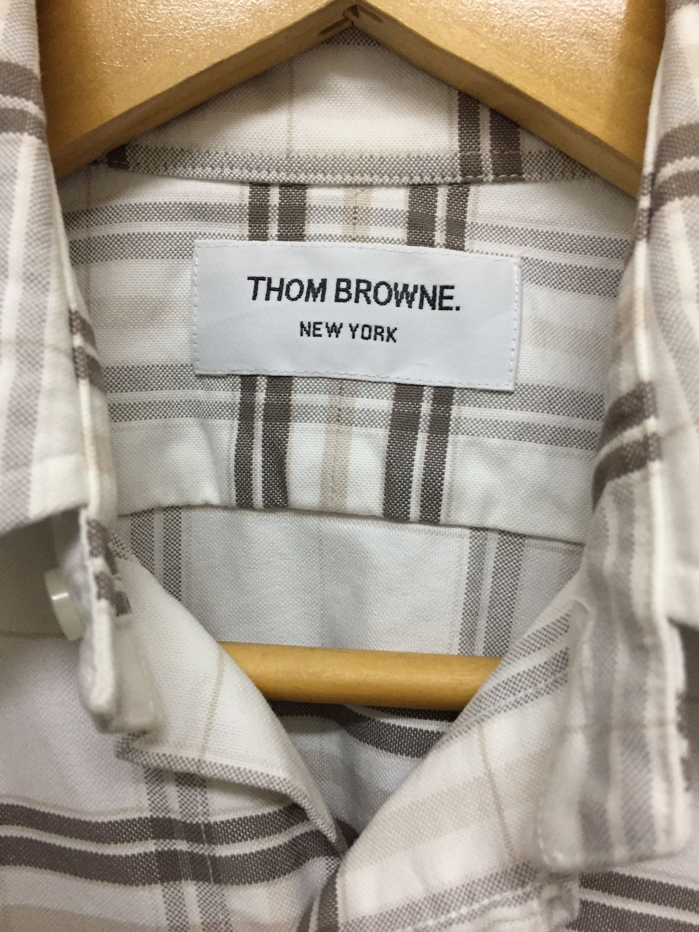 Thom Browne white plaid tartan button up shirt Size US S / EU 44-46 / 1 - 5 Thumbnail