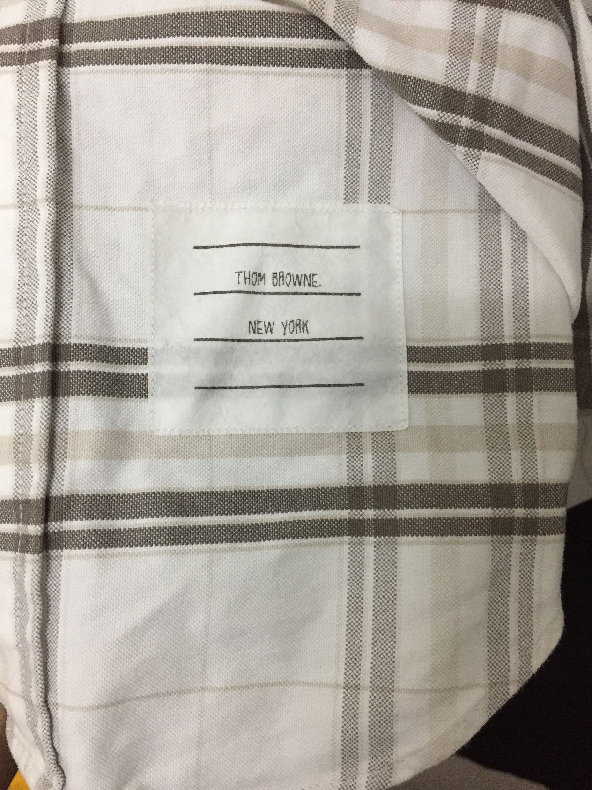 Thom Browne white plaid tartan button up shirt Size US S / EU 44-46 / 1 - 6 Thumbnail