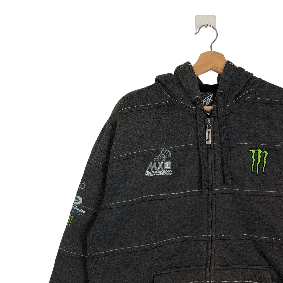 Fox Racing VINTAGE STRIPED HOODIE MONSTER FOX RACING BIG LOGO Size US L / EU 52-54 / 3 - 6 Thumbnail