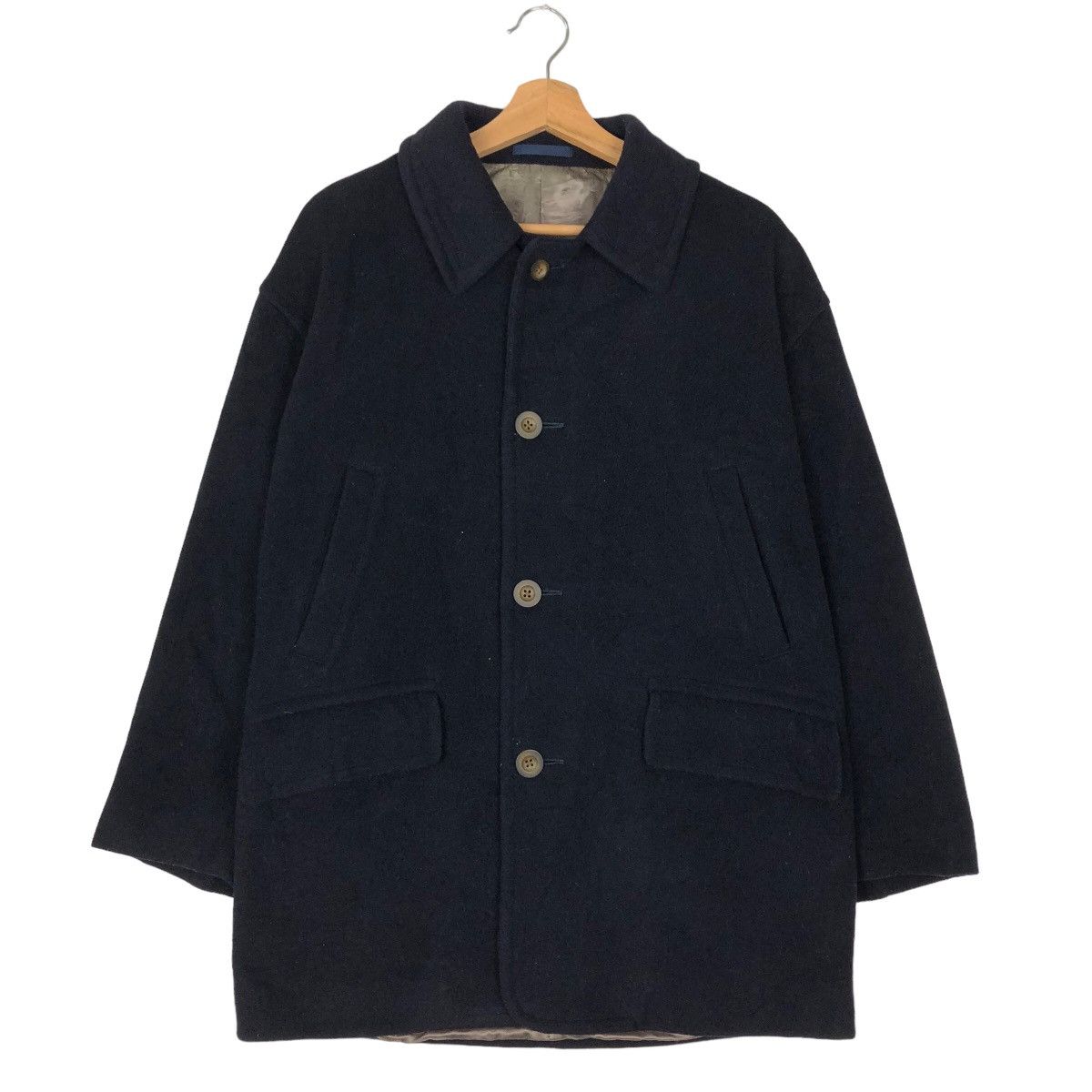 Burberry VINTAGE WOOL JACKET BURBERRY ICONIC BLACK Size US S / EU 44-46 / 1 - 1 Thumbnail