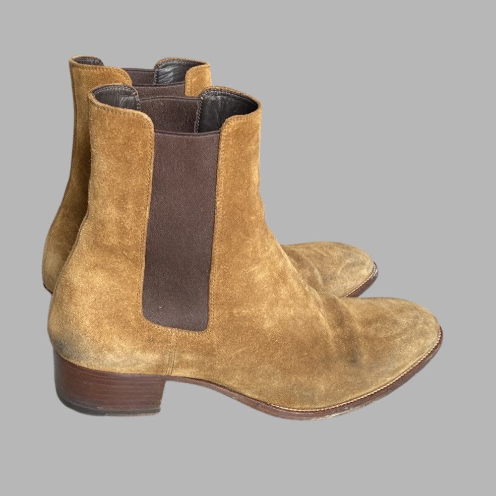 Saint Laurent Paris SLP Wyatt 40 Suede Chealsea Boots Size US 10.5 / EU 43-44 - 4 Thumbnail