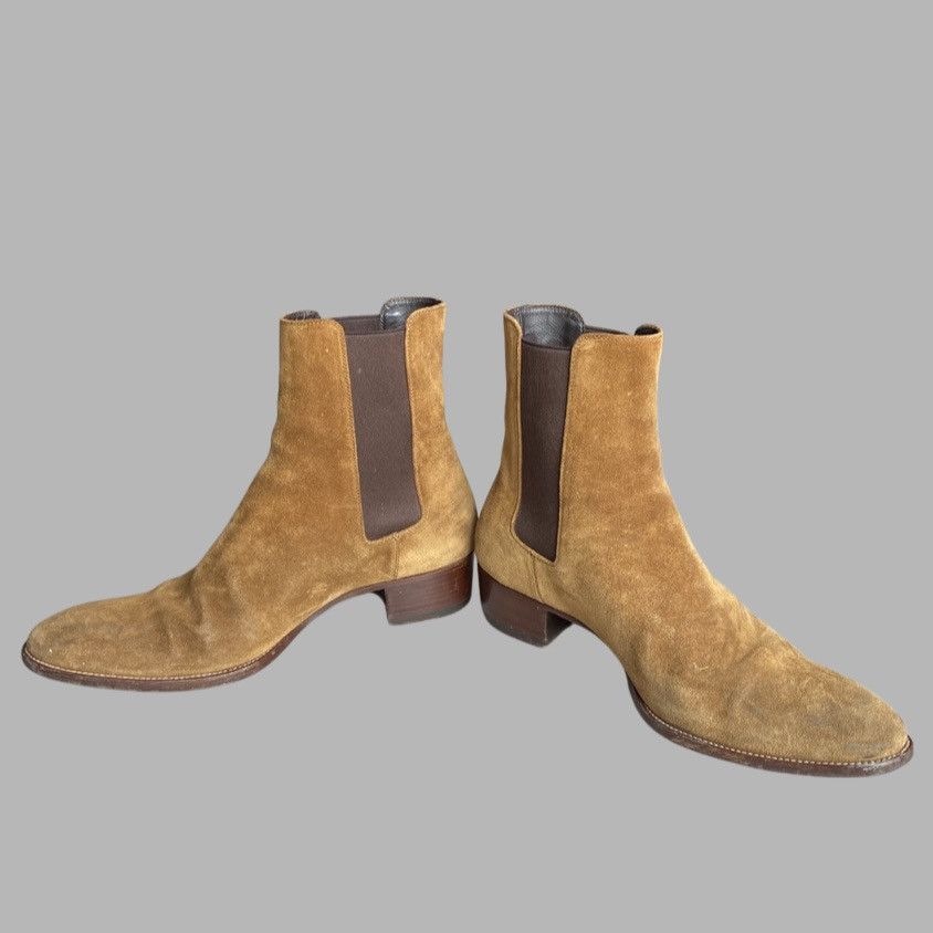 Saint Laurent Paris SLP Wyatt 40 Suede Chealsea Boots Size US 10.5 / EU 43-44 - 6 Thumbnail