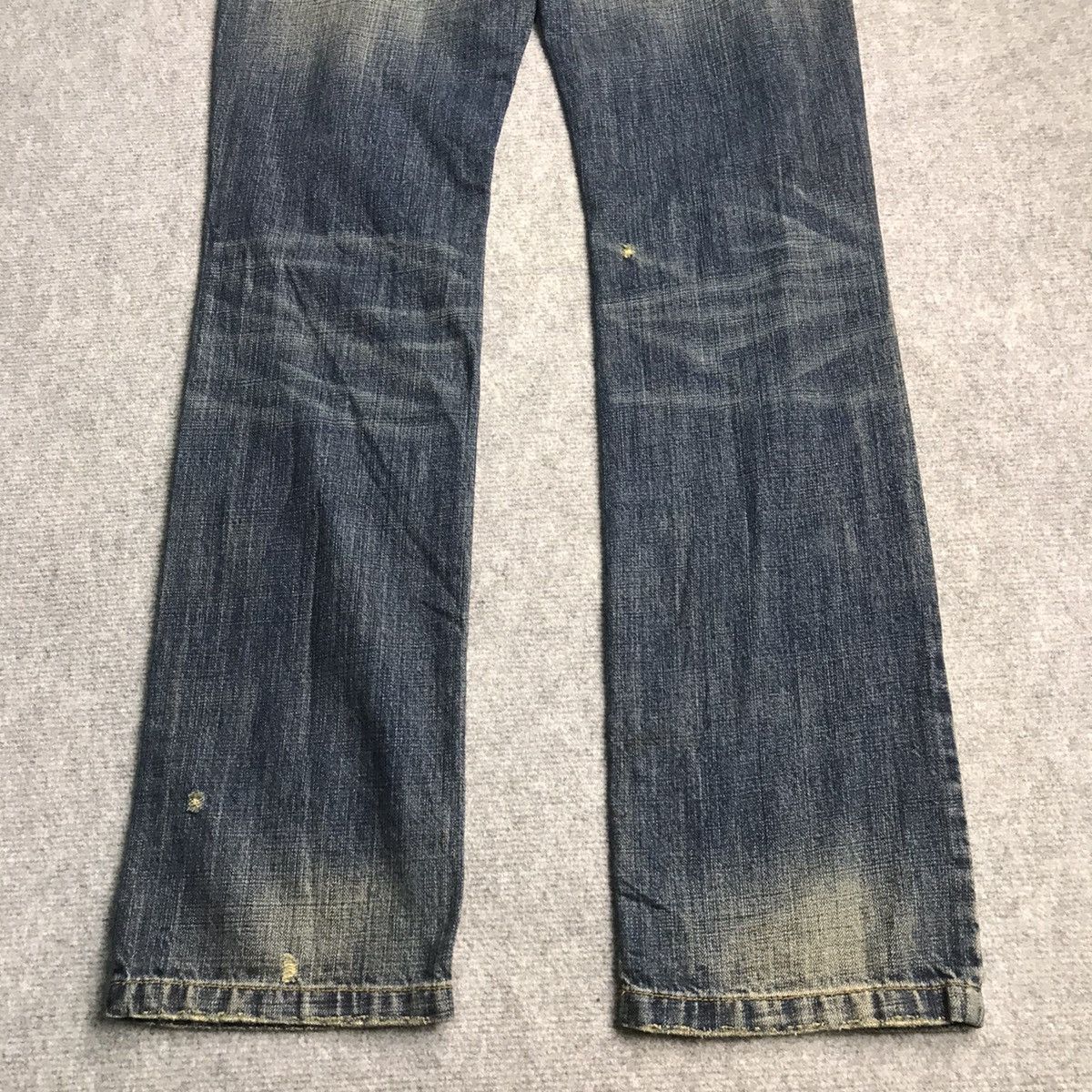 Japanese Brand × Le Grande Bleu (L.G.B.) DISTRESSED DENIM MCDMSION JAPANESE BLUE FADED PANTS Size US 33 - 10 Thumbnail