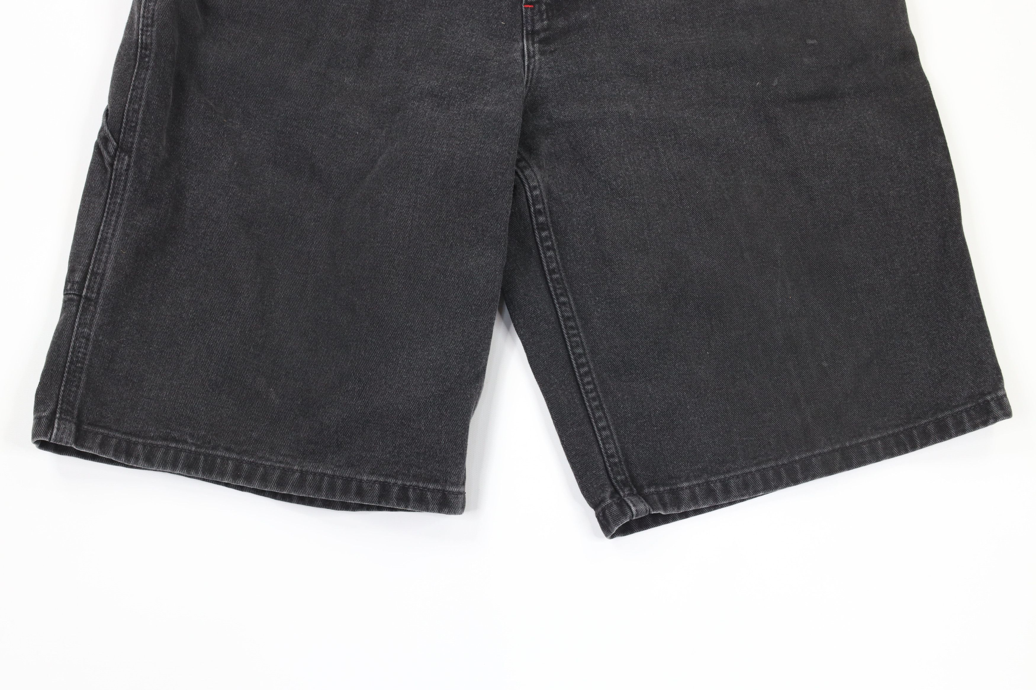 Tommy Hilfiger × Vintage Vintage Tommy Hilfiger Spell Out Baggy Denim Shorts Black Size US 36 / EU 52 - 3 Thumbnail