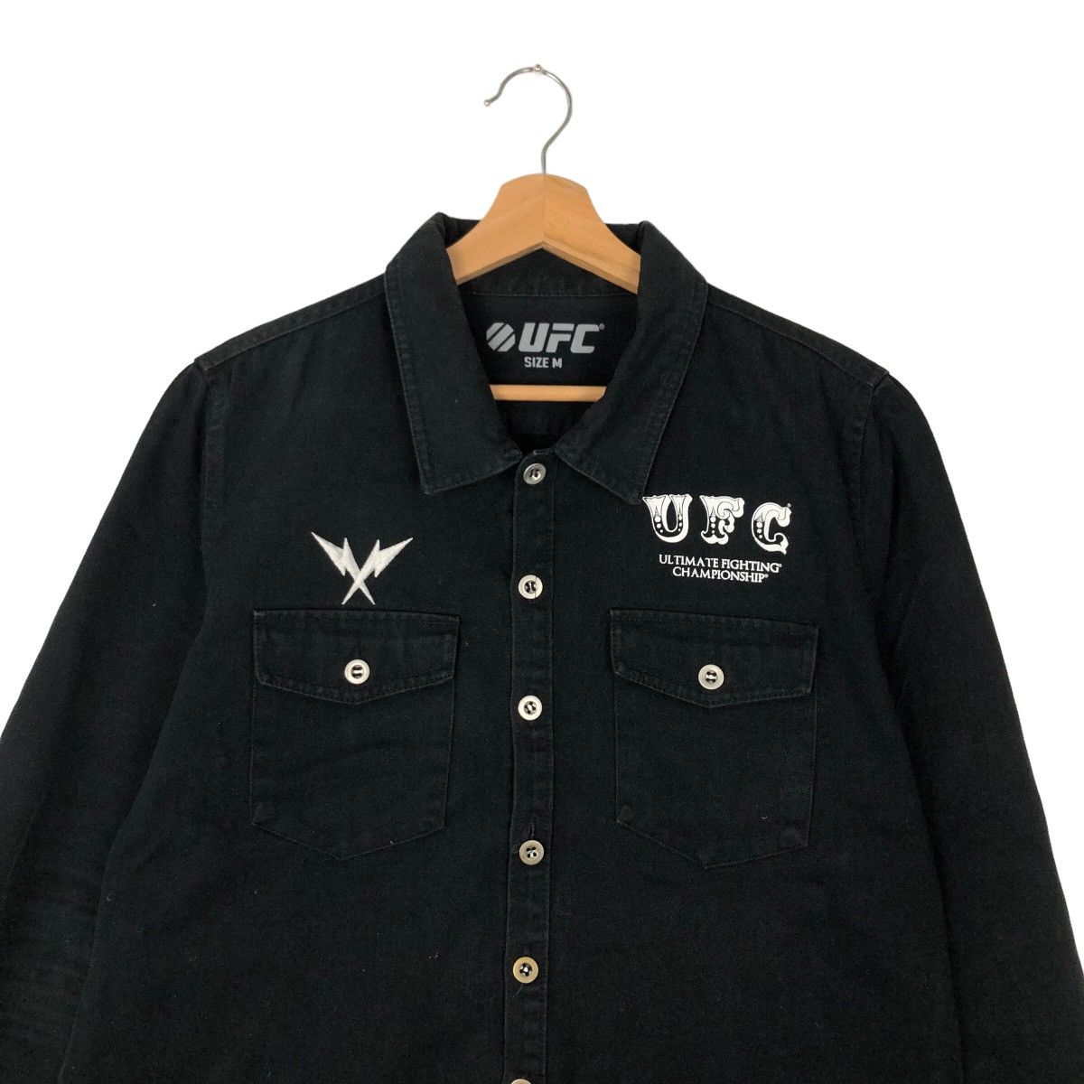 Japanese Brand VINTAGE CHORE TRUCKER JACKET UFC SPORT BIG LOGO Size US M / EU 48-50 / 2 - 2 Thumbnail