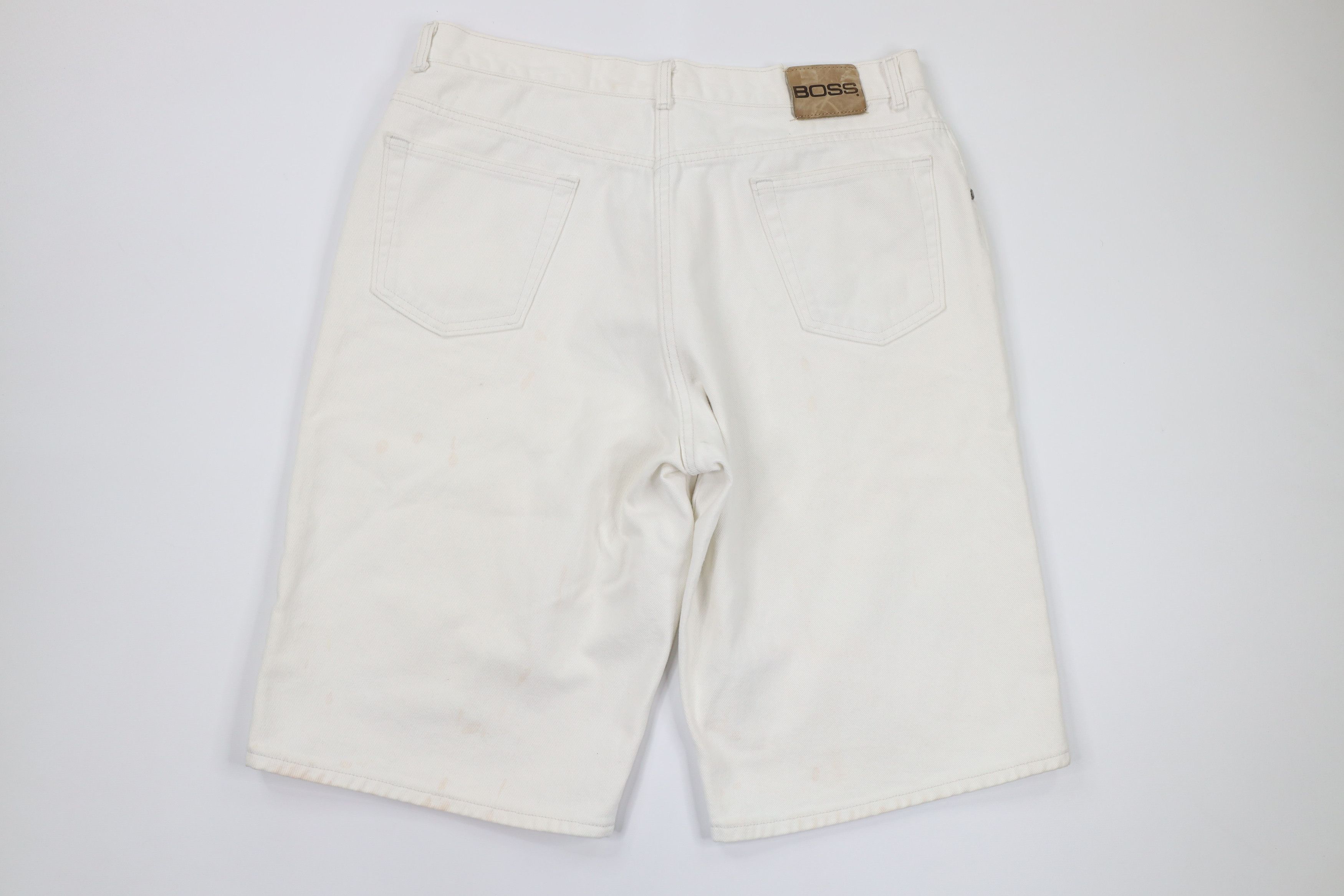 Vintage Vintage 90s Streetwear Baggy Hip Hop Denim Shorts White USA Size US 38 / EU 54 - 9 Thumbnail