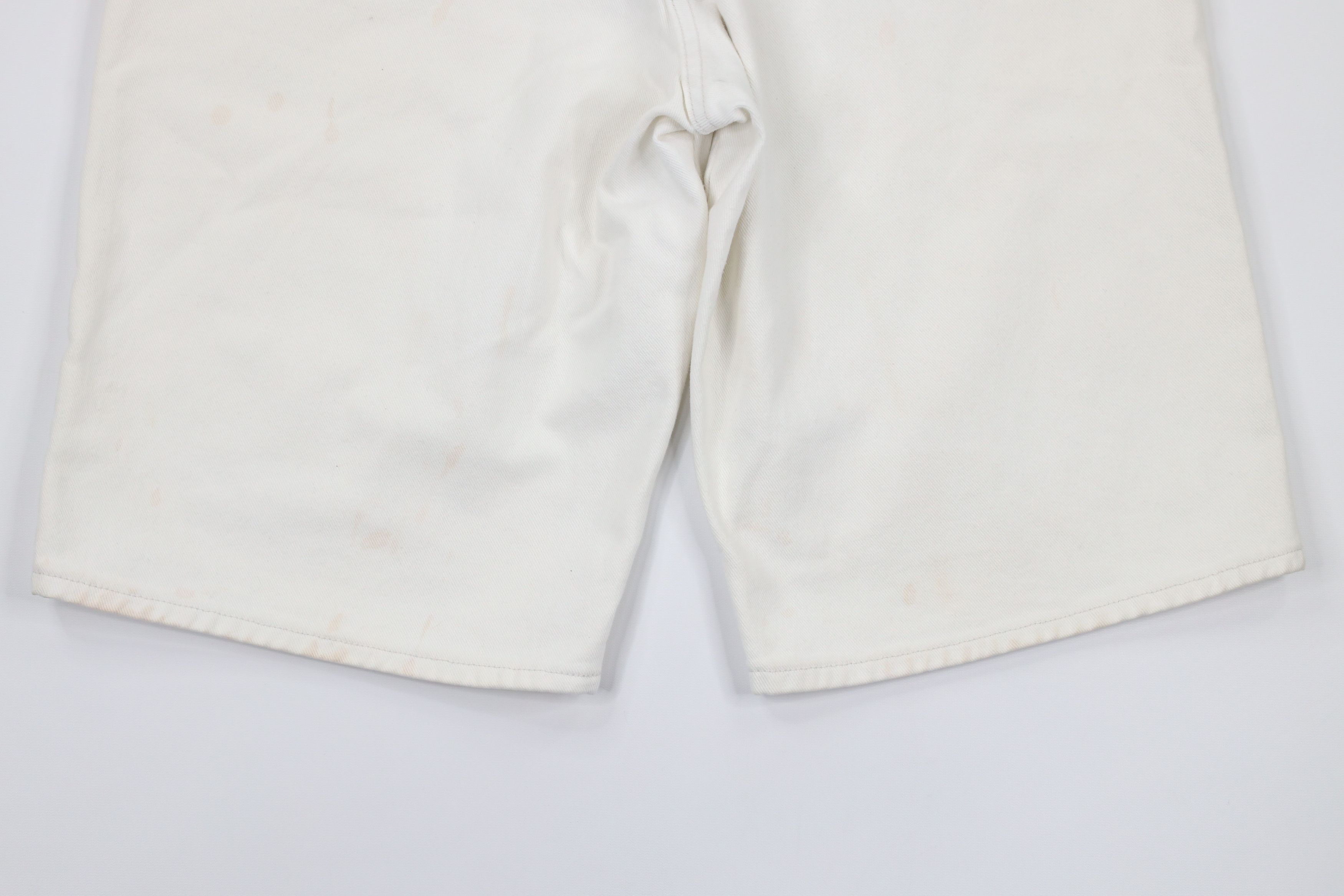 Vintage Vintage 90s Streetwear Baggy Hip Hop Denim Shorts White USA Size US 38 / EU 54 - 11 Thumbnail